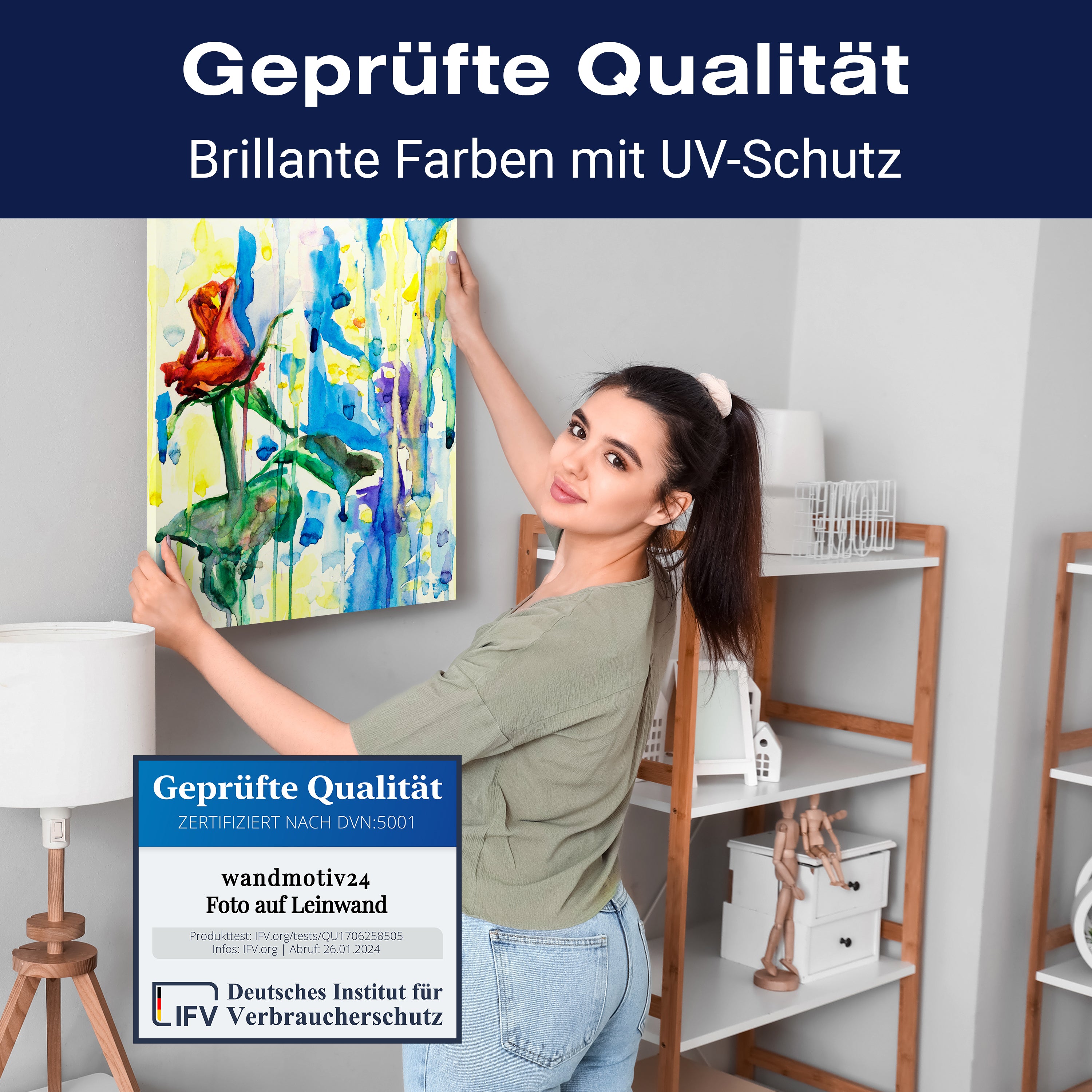 Leinwandbild Malerei, Blumen, Hochformat M0685 kaufen - Bild 4 Leinwandbild Malerei, Blumen, Hochformat M0685 kaufen - Bild 4