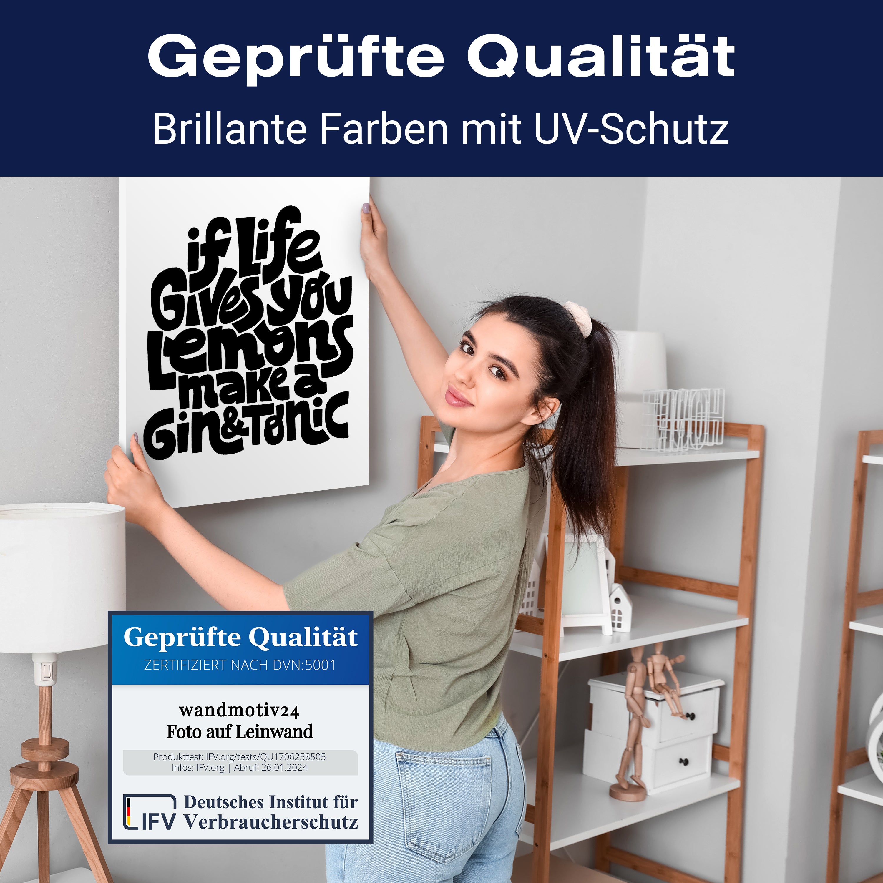 Leinwandbild Spruch, Gin Tonic, Hochformat M0688 kaufen - Bild 4 Leinwandbild Spruch, Gin Tonic, Hochformat M0688 kaufen - Bild 4