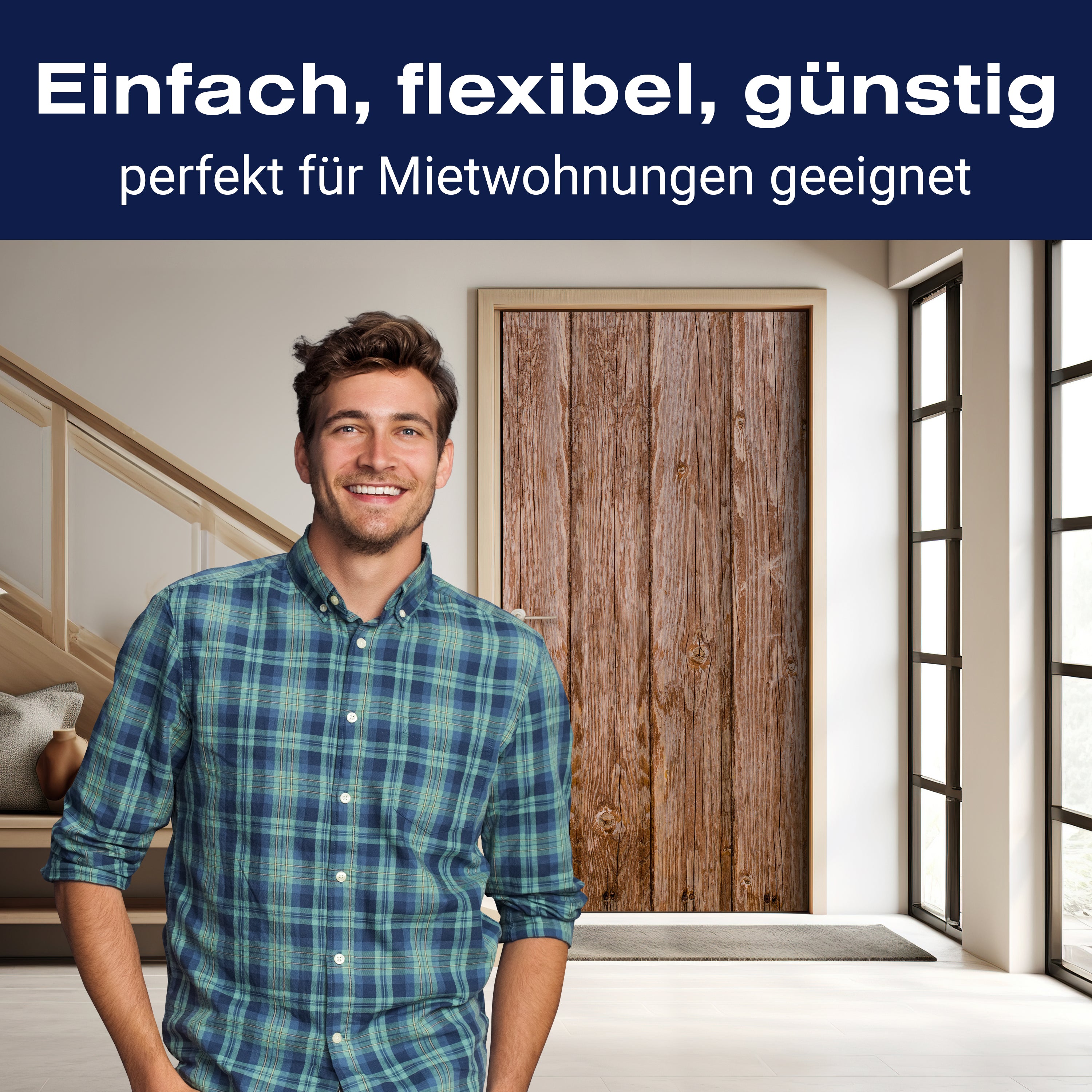 Türtapete Holzwand M0689 - Bild 3 Türtapete Holzwand M0689 - Bild 3