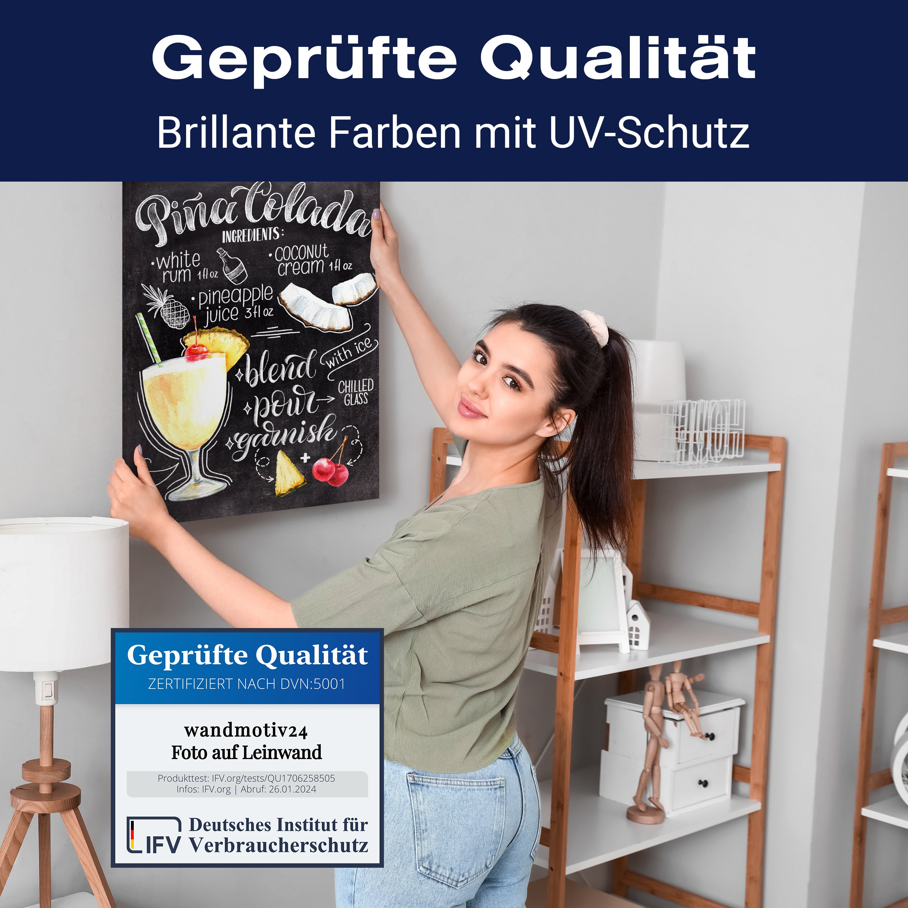 Leinwandbild Essen & Trinken, Pina Colada, Hochformat M0691 kaufen - Bild 4 Leinwandbild Essen & Trinken, Pina Colada, Hochformat M0691 kaufen - Bild 4