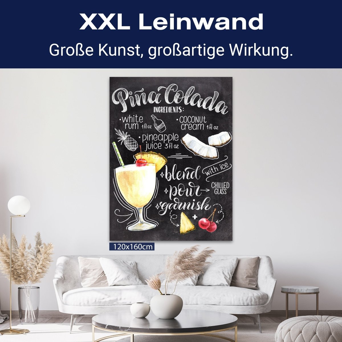 Leinwandbild Essen & Trinken, Pina Colada, Hochformat M0691 kaufen - Bild 9 Leinwandbild Essen & Trinken, Pina Colada, Hochformat M0691 kaufen - Bild 9
