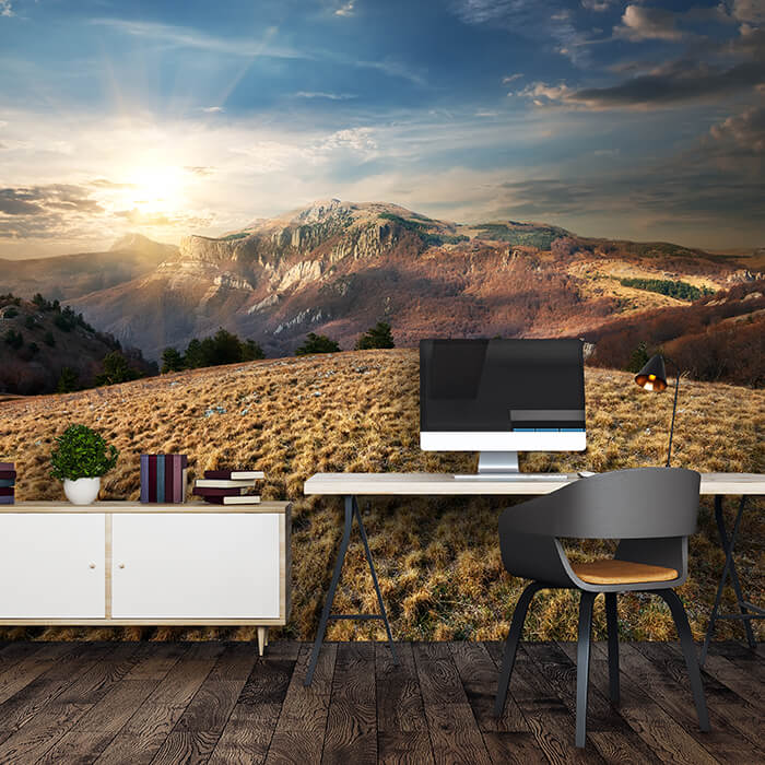 Fototapete Landschaft Wiese in den Bergen M0691 - Bild 1 Fototapete Landschaft Wiese in den Bergen M0691 - Bild 1