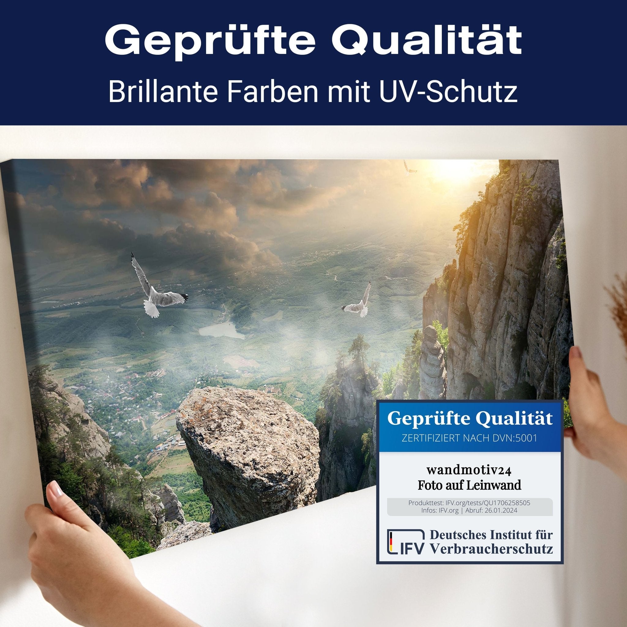 Leinwandbild Blick auf die Berge M0692 kaufen - Bild 4 Leinwandbild Blick auf die Berge M0692 kaufen - Bild 4