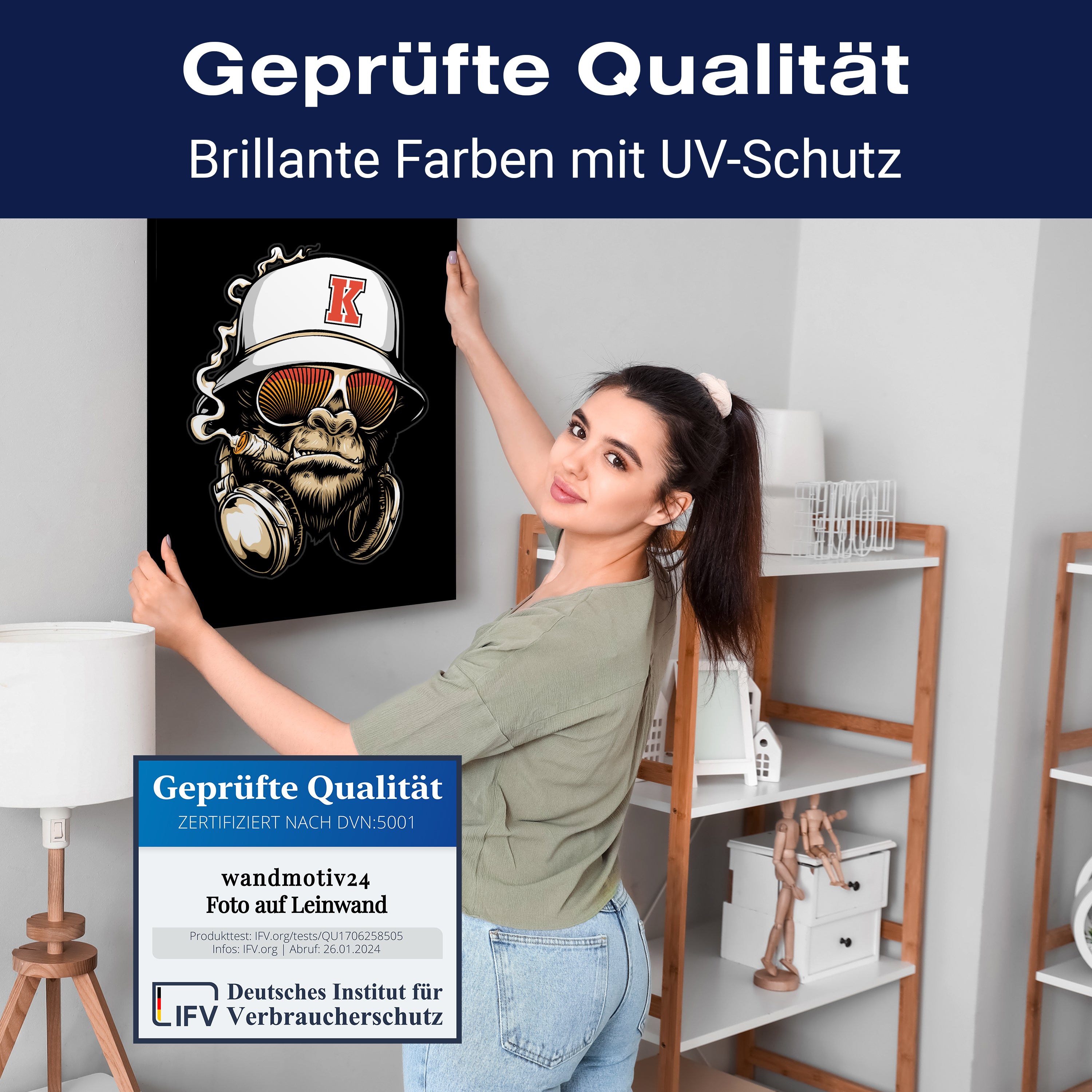 Leinwandbild Digital Art, Affe, Hochformat M0694 kaufen - Bild 4 Leinwandbild Digital Art, Affe, Hochformat M0694 kaufen - Bild 4