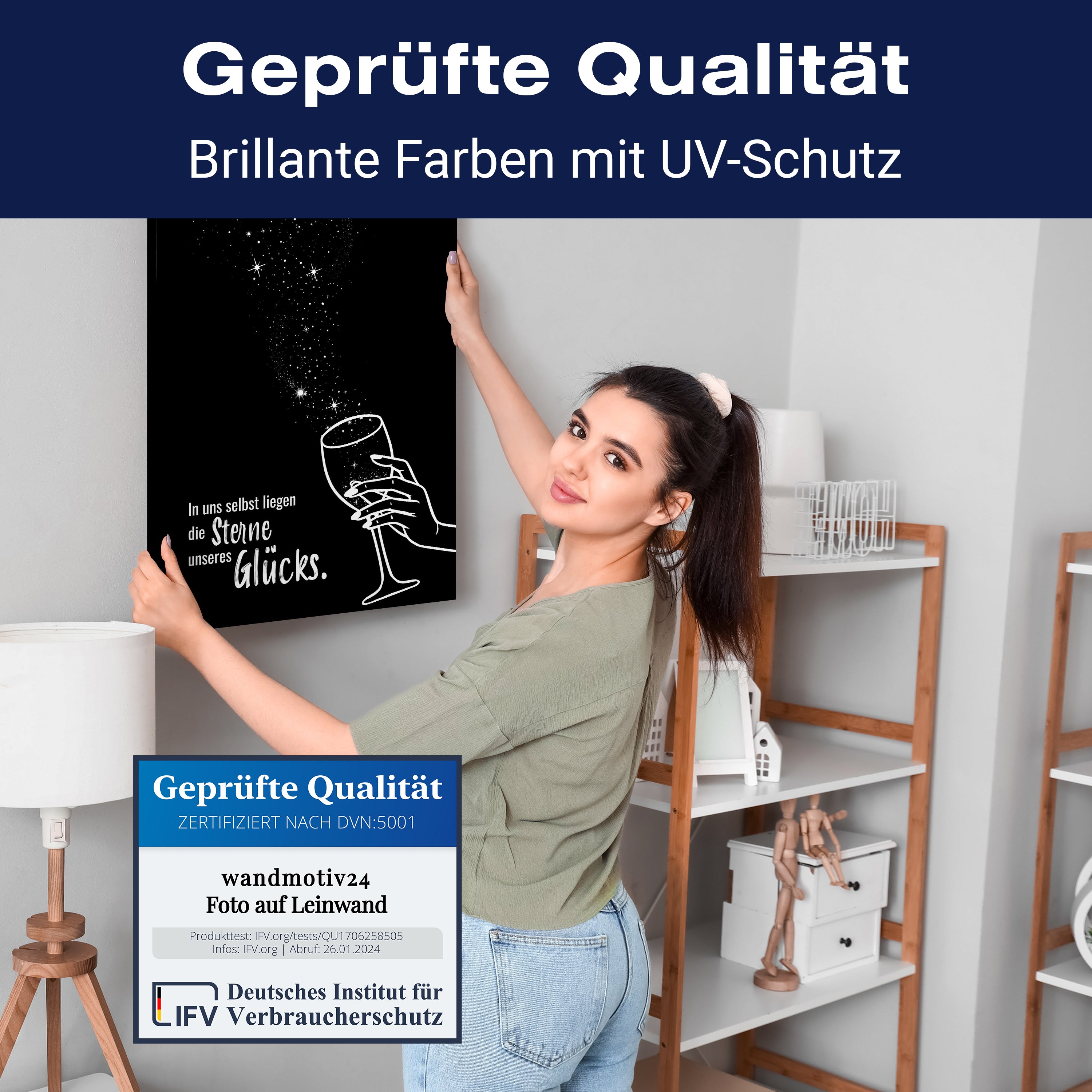 Leinwandbild Spruch, Sterne, Hochformat M0696 kaufen - Bild 4 Leinwandbild Spruch, Sterne, Hochformat M0696 kaufen - Bild 4