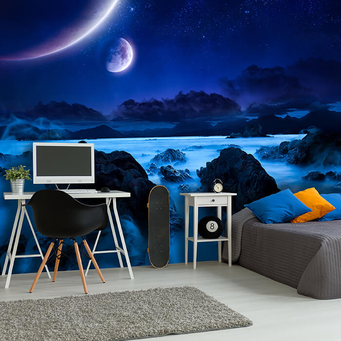 Fototapete Landschaft der Küste in der Nacht M0696 - Bild 1 Fototapete Landschaft der Küste in der Nacht M0696 - Bild 1