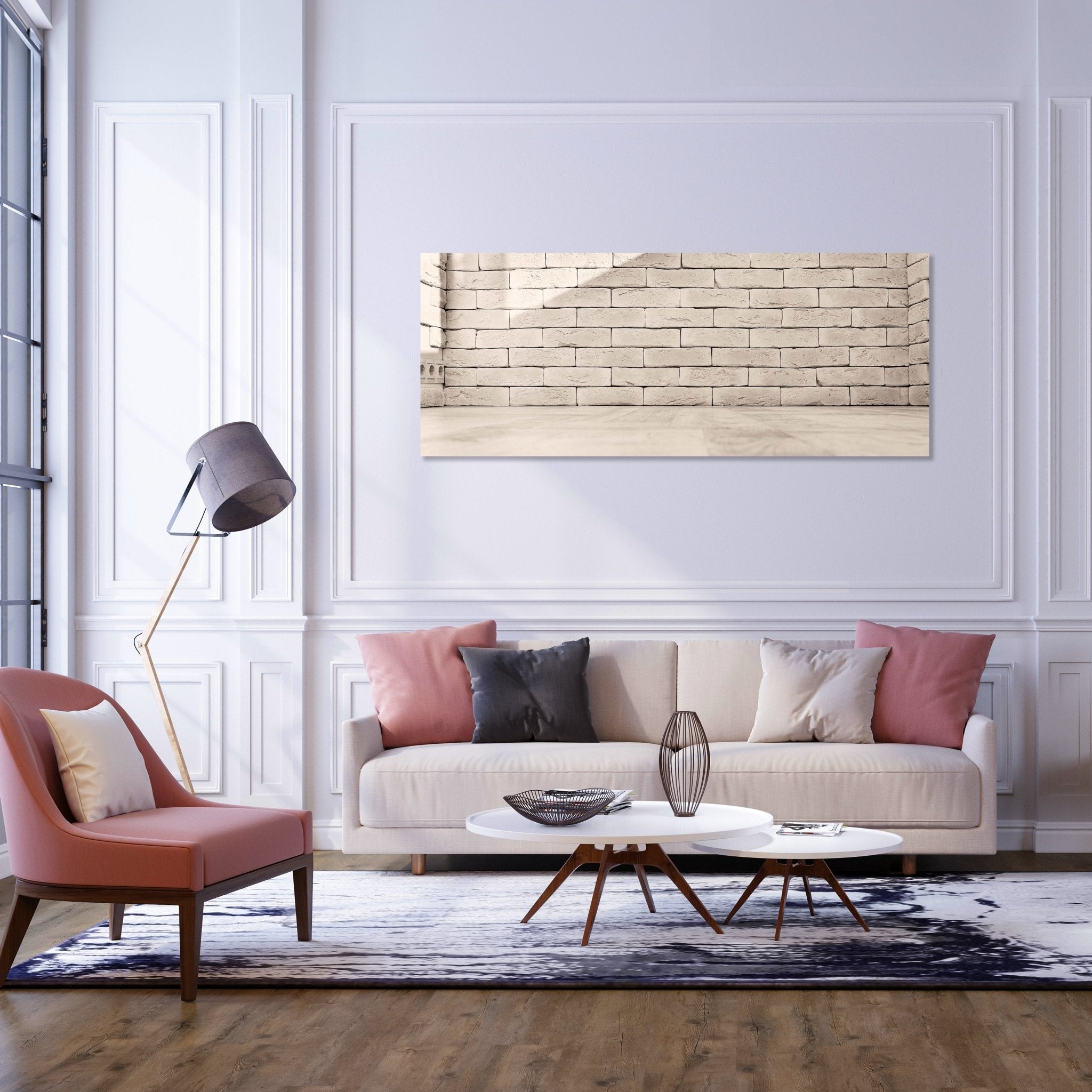 Leinwandbild Vintage weisse Mauer M0702 kaufen - Bild 2 Leinwandbild Vintage weisse Mauer M0702 kaufen - Bild 2