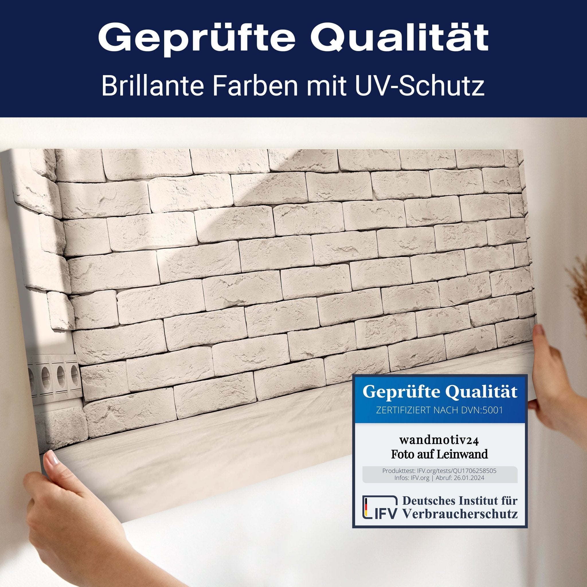 Leinwandbild Vintage weisse Mauer M0702 kaufen - Bild 4 Leinwandbild Vintage weisse Mauer M0702 kaufen - Bild 4