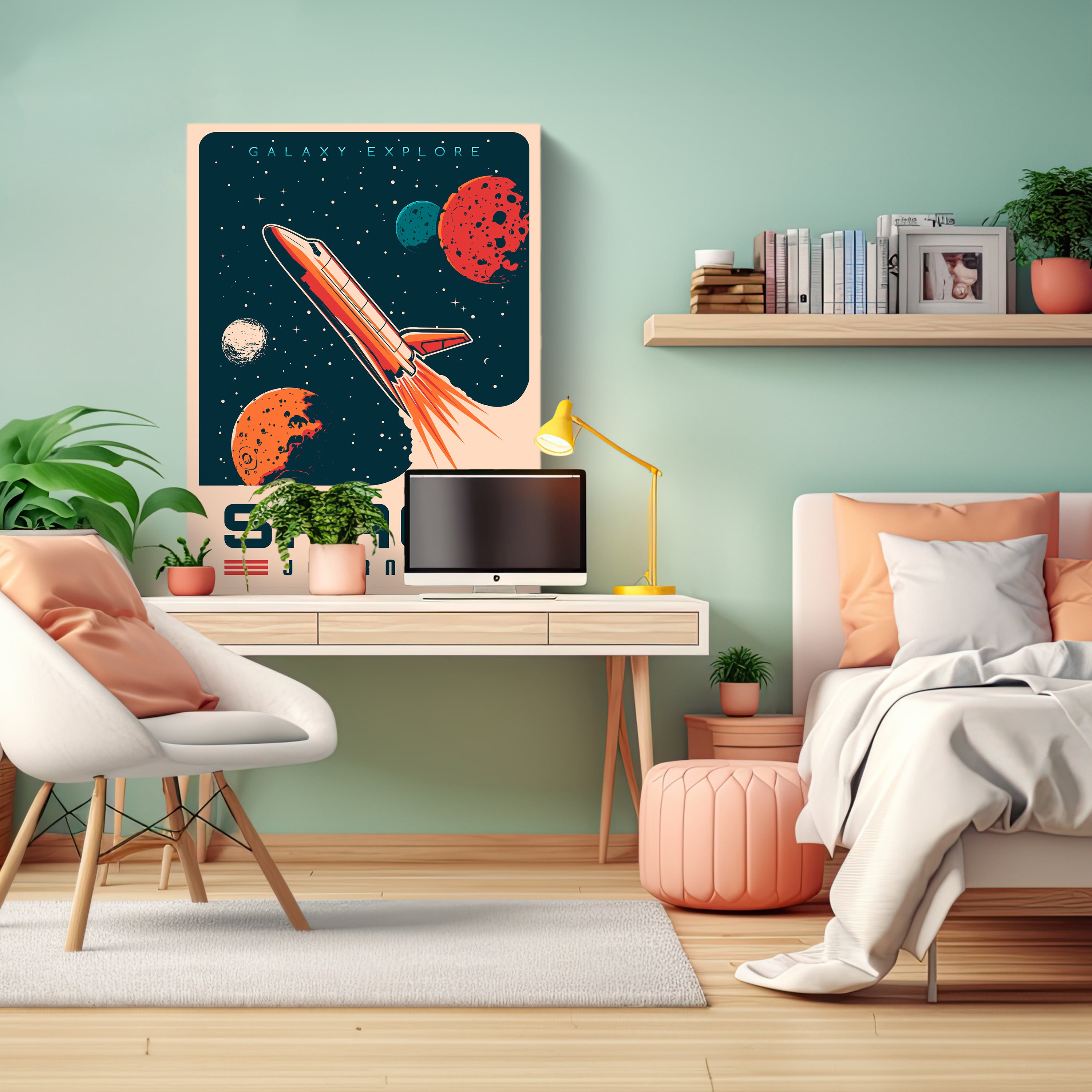 Leinwandbild Digital Art, Rakete, Weltall, Hochformat M0703 kaufen - Bild 3 Leinwandbild Digital Art, Rakete, Weltall, Hochformat M0703 kaufen - Bild 3