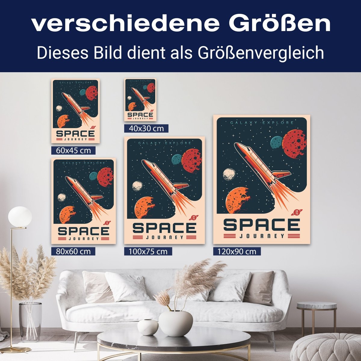 Leinwandbild Digital Art, Rakete, Weltall, Hochformat M0703 kaufen - Bild 8 Leinwandbild Digital Art, Rakete, Weltall, Hochformat M0703 kaufen - Bild 8