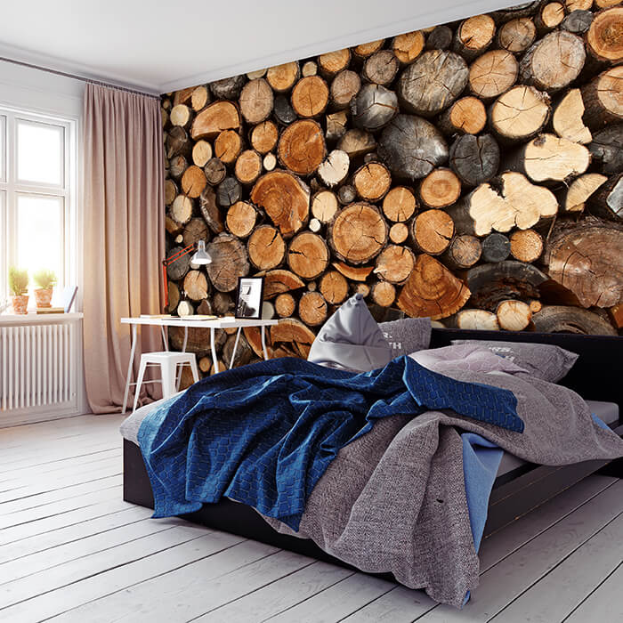 Fototapete Holz Holzoptik Holzstapel M0706 - Bild 1 Fototapete Holz Holzoptik Holzstapel M0706 - Bild 1