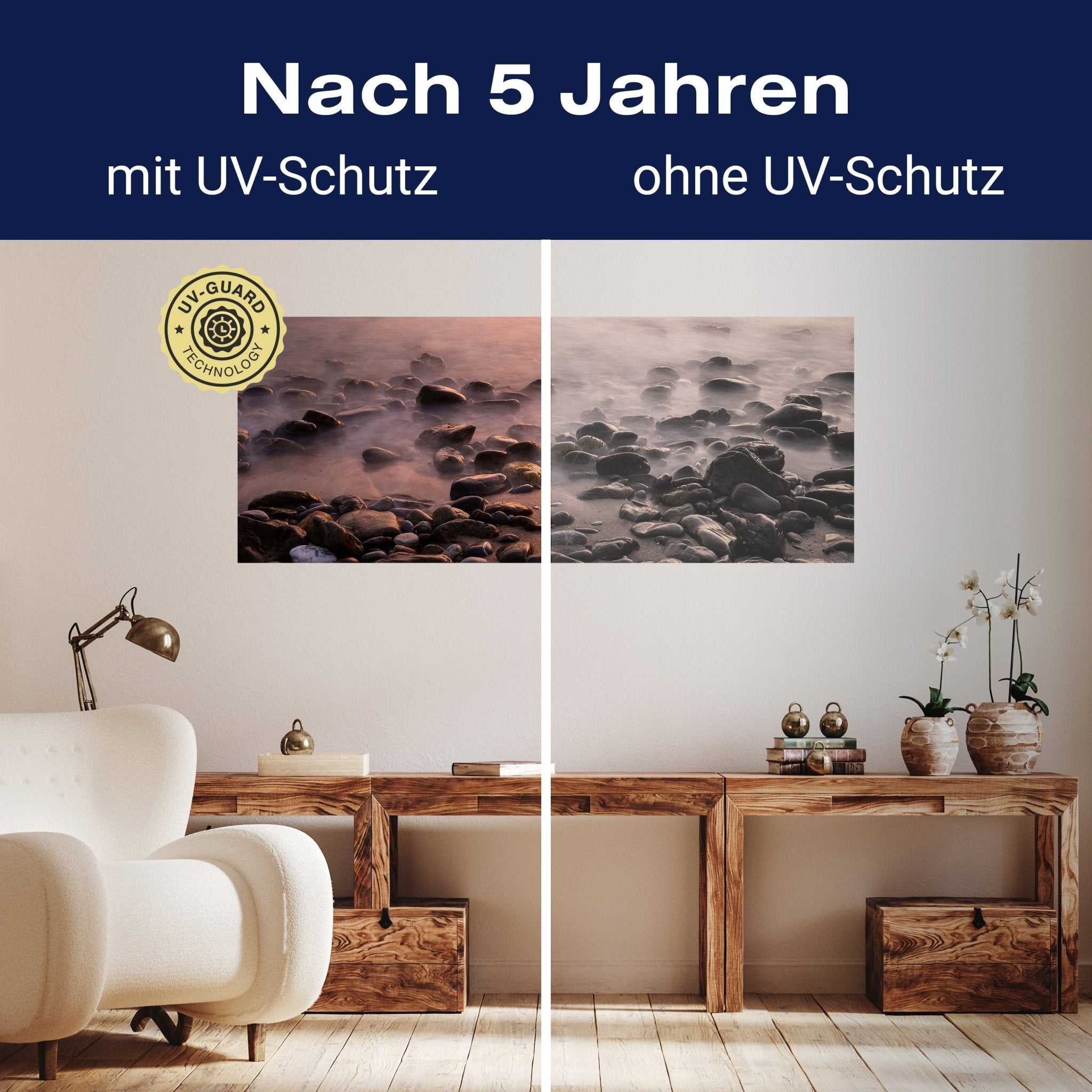 Leinwandbild Steine und Nebelwasser M0710 kaufen - Bild 9 Leinwandbild Steine und Nebelwasser M0710 kaufen - Bild 9