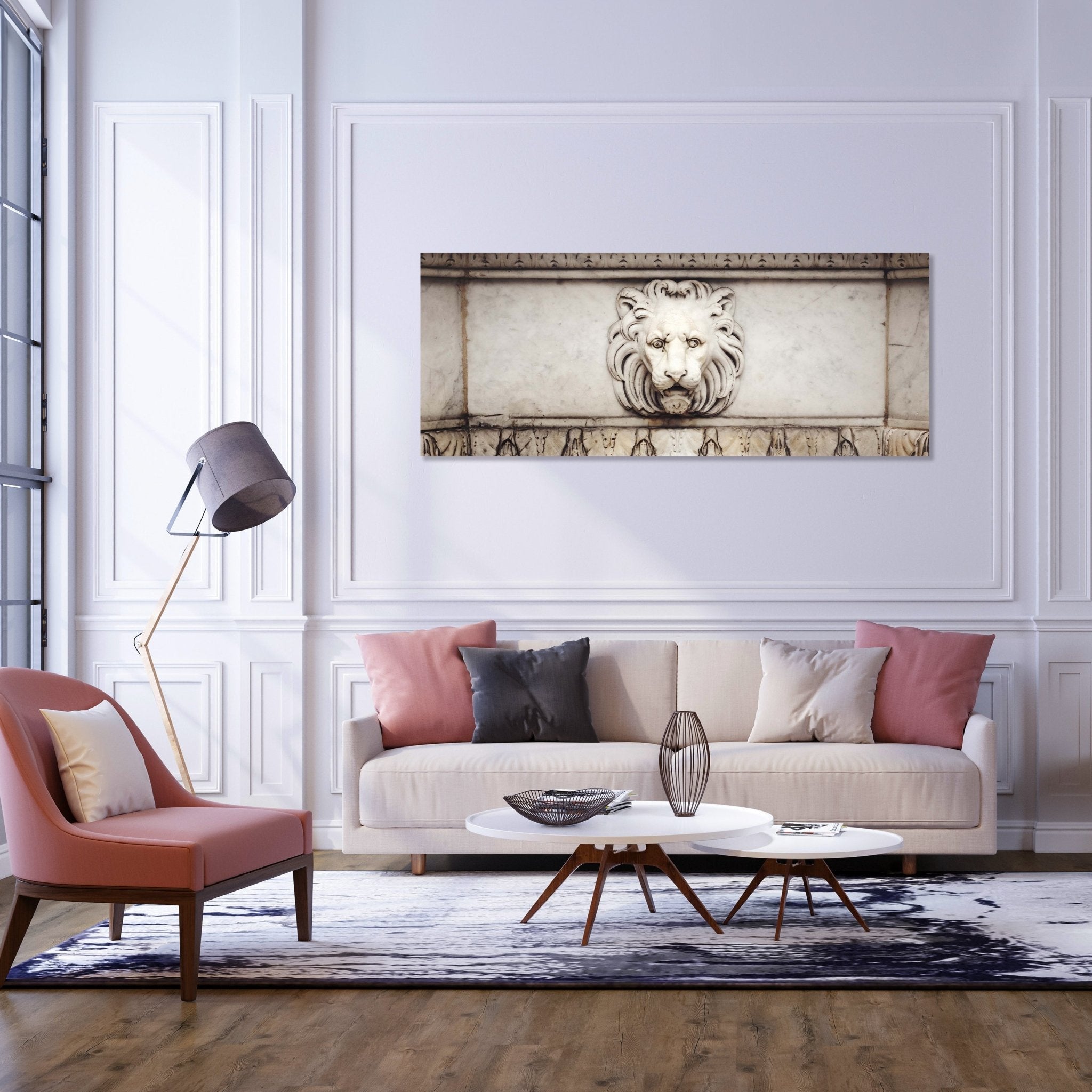 Leinwandbild Alte Marmor Löwenkopf M0713 kaufen - Bild 2 Leinwandbild Alte Marmor Löwenkopf M0713 kaufen - Bild 2