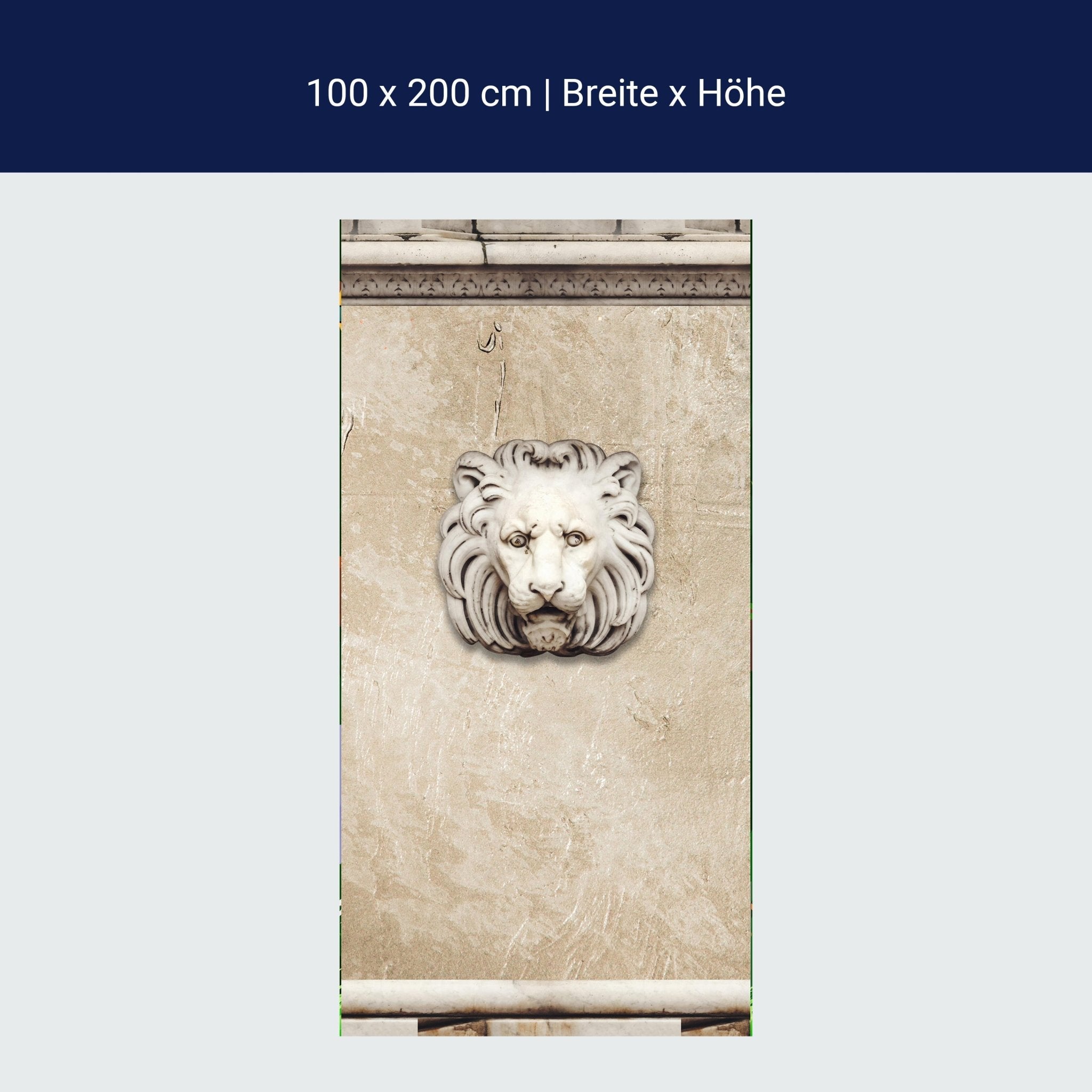 Türtapete Alte Marmor Löwenkopf M0713 Türtapete Alte Marmor Löwenkopf M0713