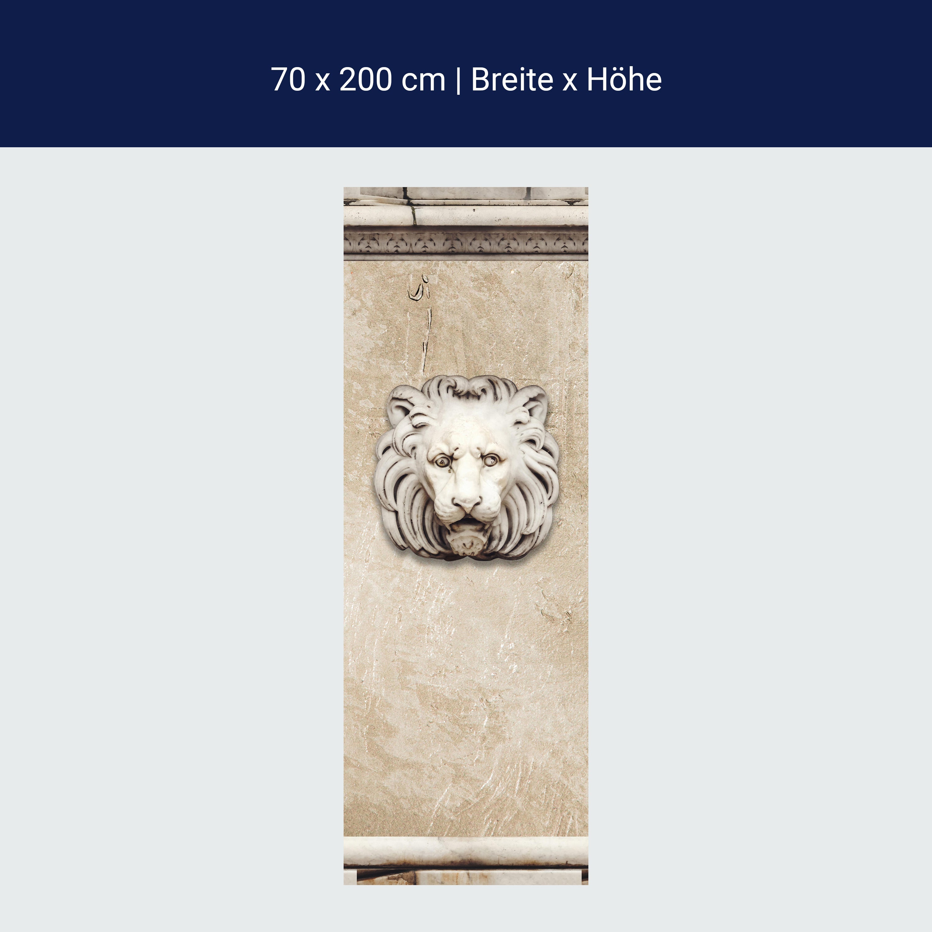 Türtapete Alte Marmor Löwenkopf M0713 Türtapete Alte Marmor Löwenkopf M0713