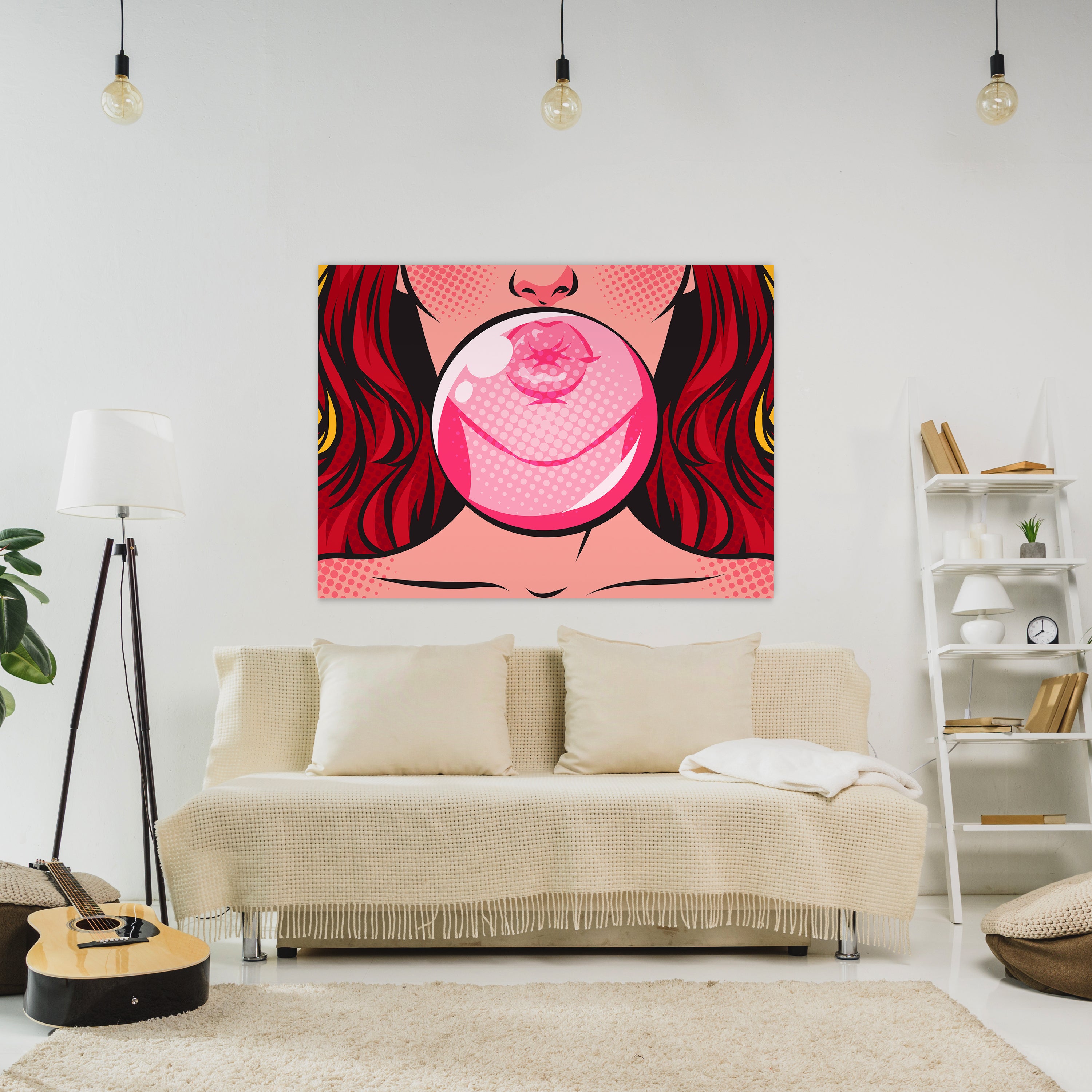 Leinwandbild Pop Art Stil, Frau, Querformat M0718 kaufen - Bild 2 Leinwandbild Pop Art Stil, Frau, Querformat M0718 kaufen - Bild 2