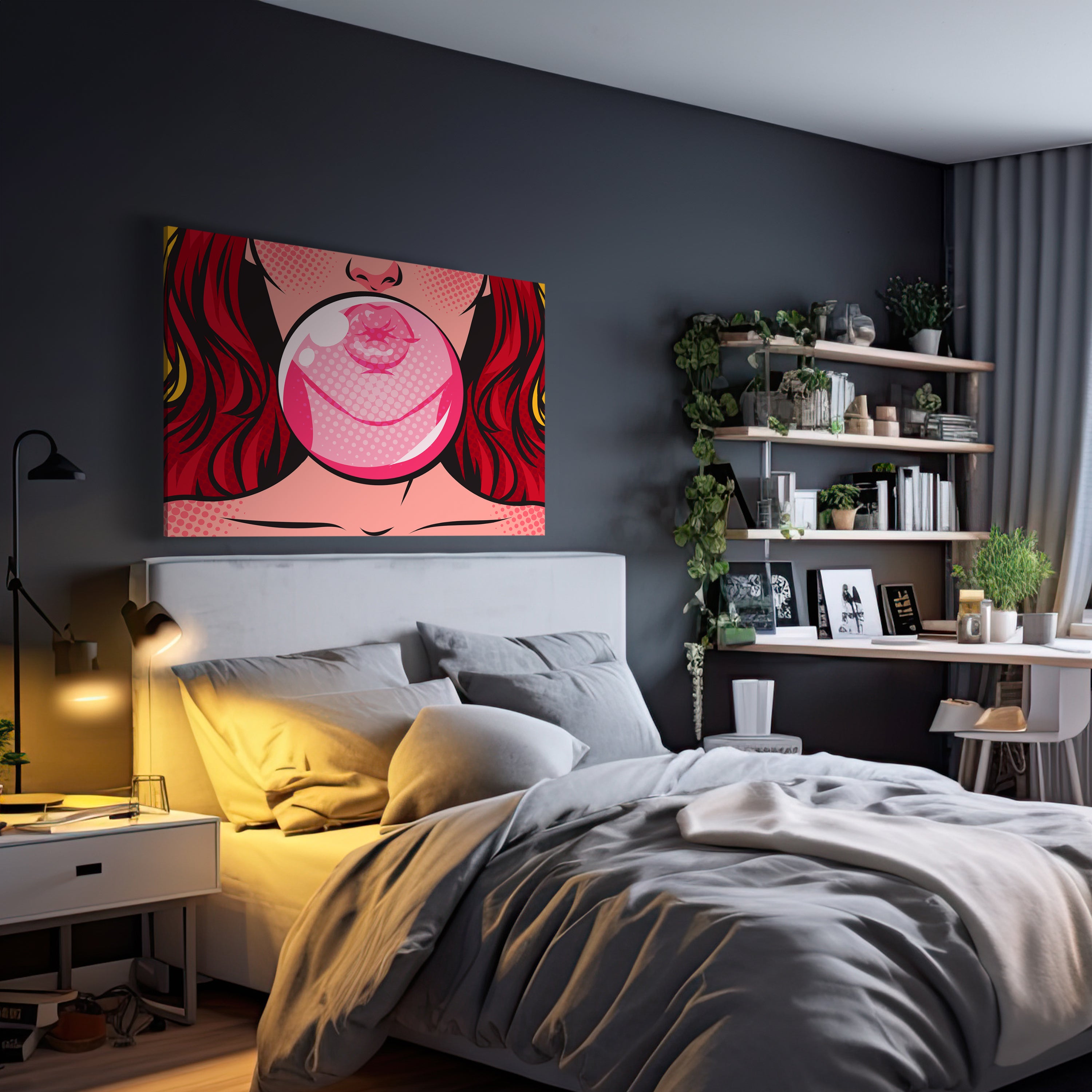 Leinwandbild Pop Art Stil, Frau, Querformat M0718 kaufen - Bild 3 Leinwandbild Pop Art Stil, Frau, Querformat M0718 kaufen - Bild 3