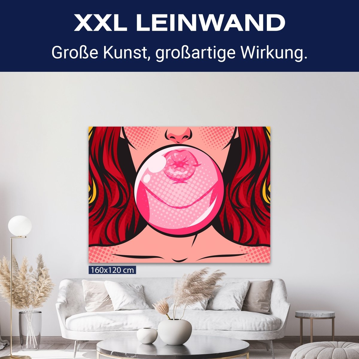 Leinwandbild Pop Art Stil, Frau, Querformat M0718 kaufen - Bild 9 Leinwandbild Pop Art Stil, Frau, Querformat M0718 kaufen - Bild 9