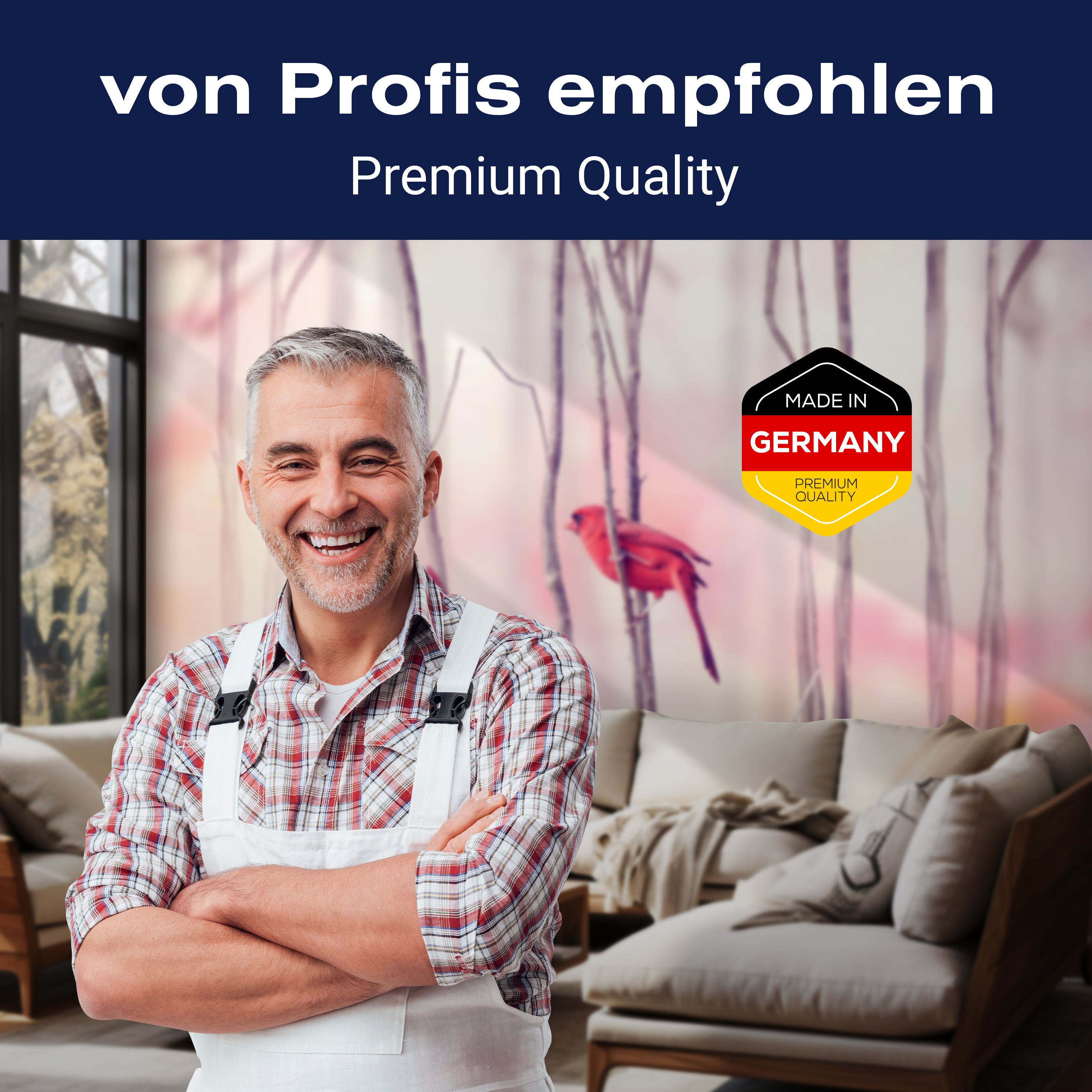 Fototapete Vögel Kardinal Wald M0718 - Bild 5 Fototapete Vögel Kardinal Wald M0718 - Bild 5