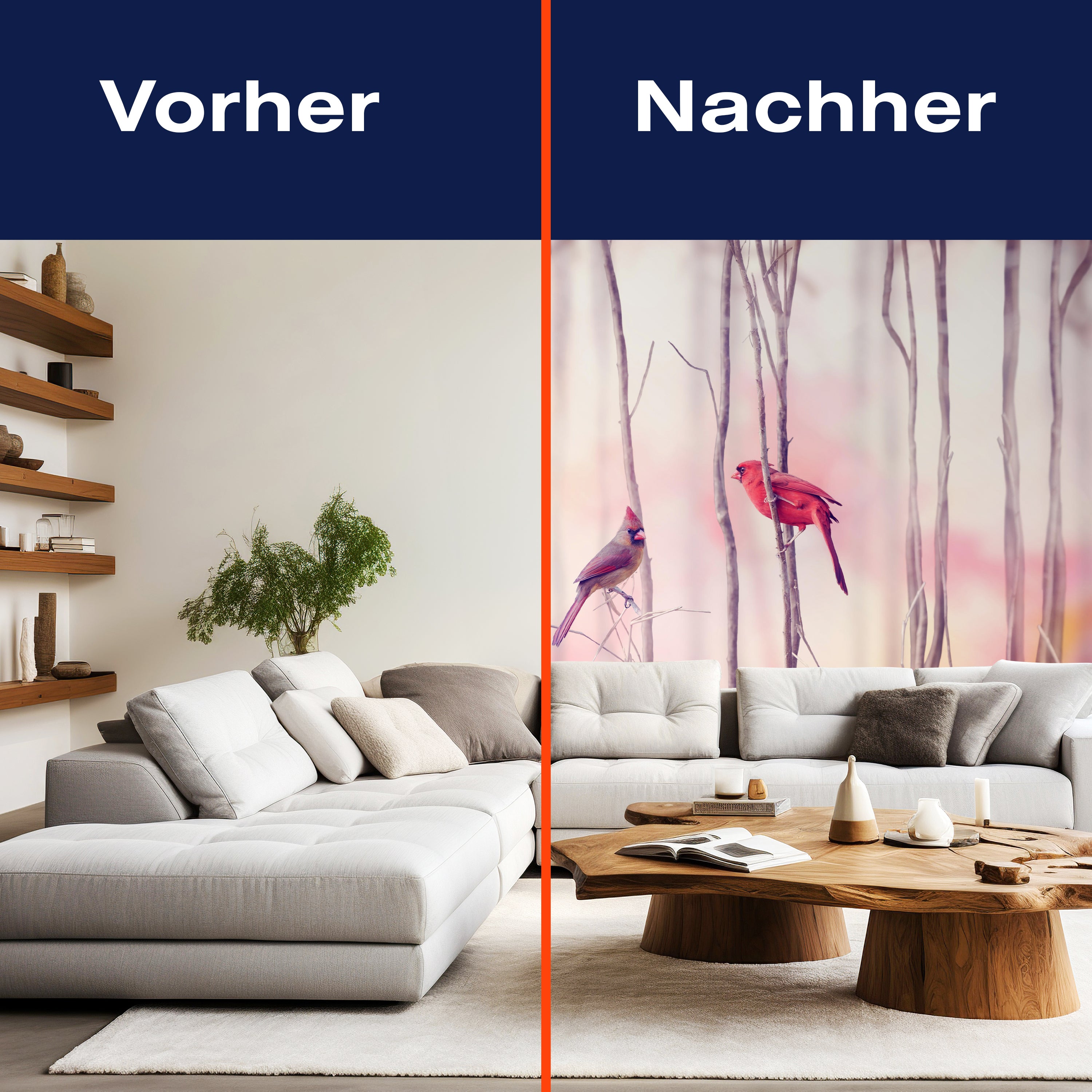 Fototapete Vögel Kardinal Wald M0718 - Bild 9 Fototapete Vögel Kardinal Wald M0718 - Bild 9