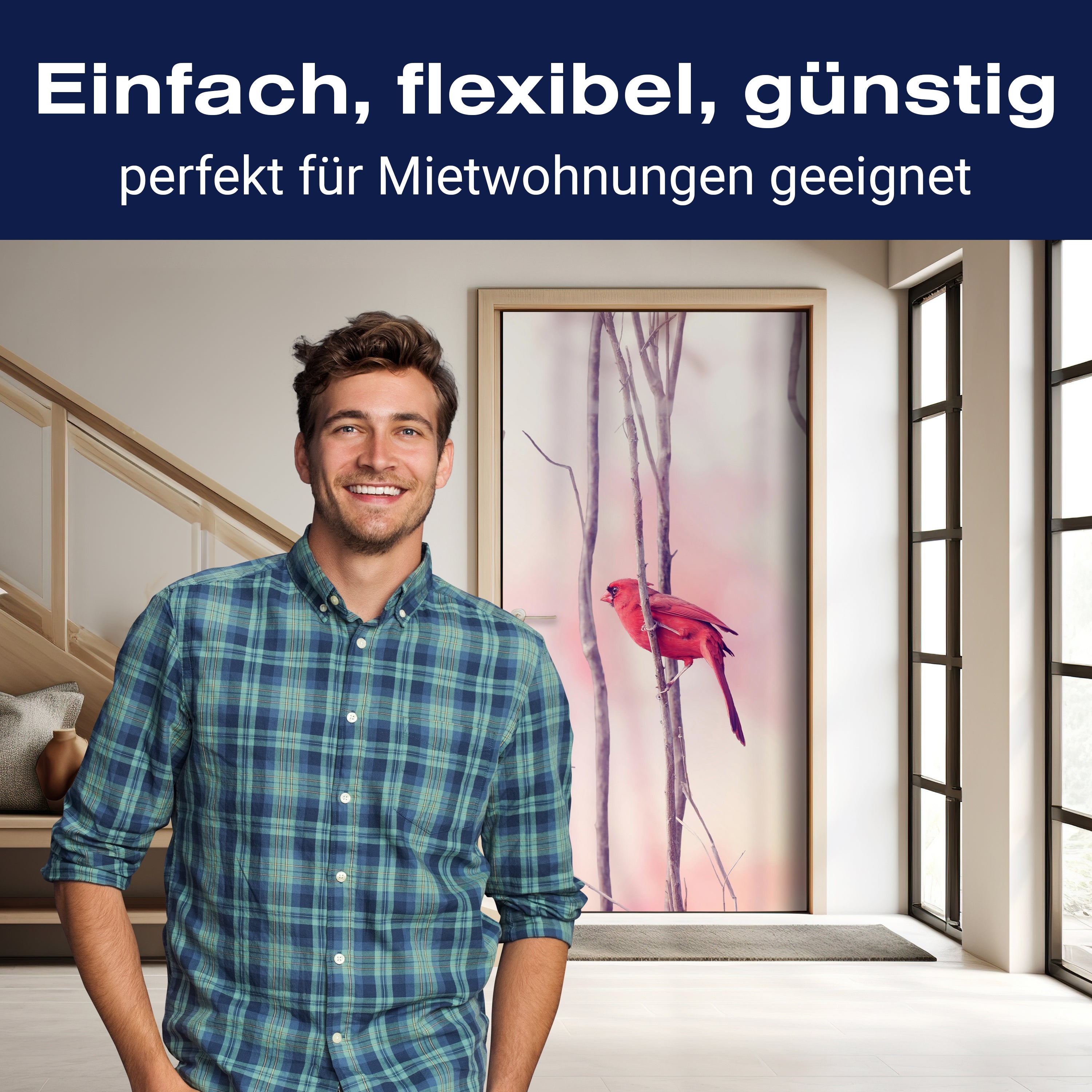 Türtapete Kardinalvögel M0718 - Bild 3 Türtapete Kardinalvögel M0718 - Bild 3