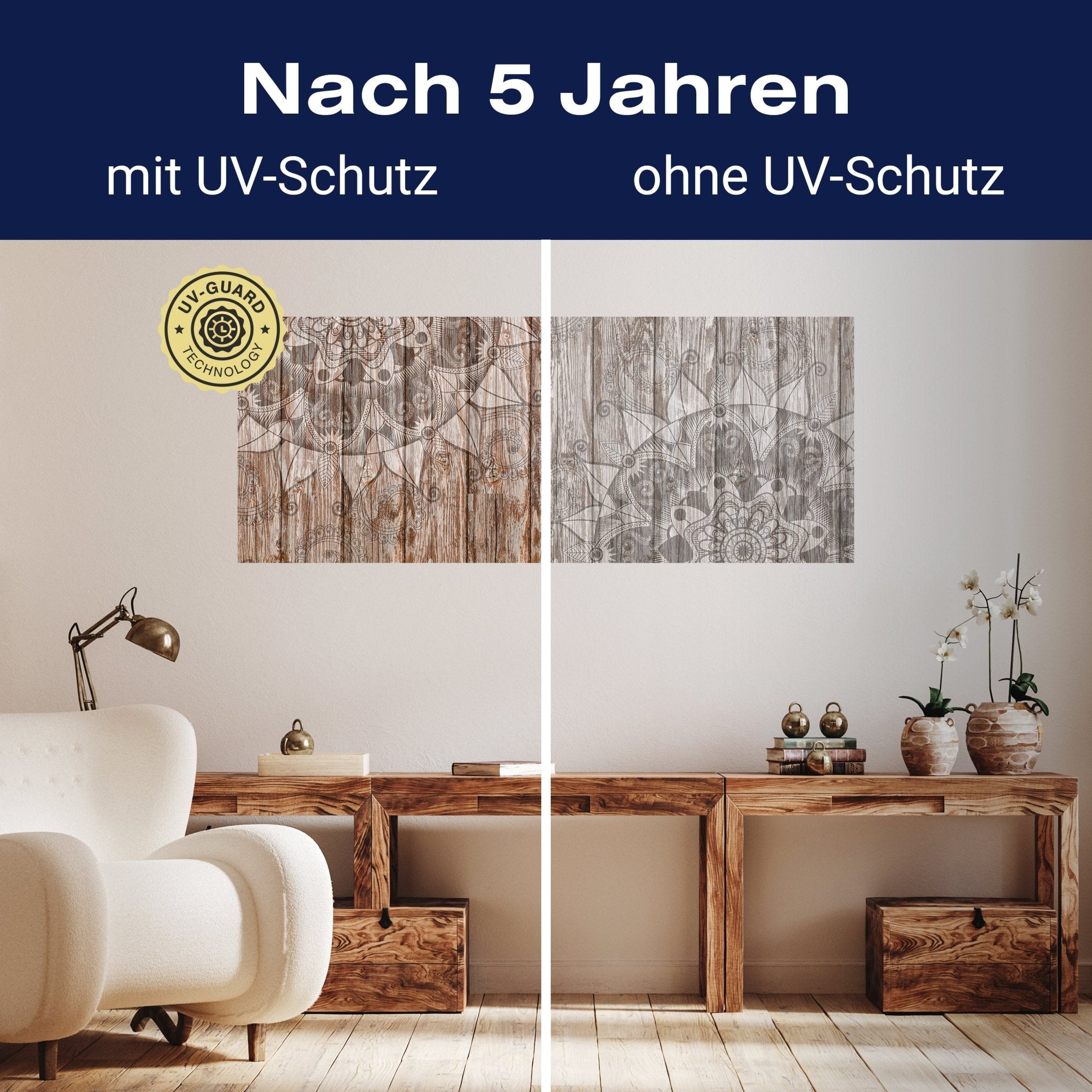 Leinwandbild Holzwand mit Mandalas M0722 kaufen - Bild 9 Leinwandbild Holzwand mit Mandalas M0722 kaufen - Bild 9
