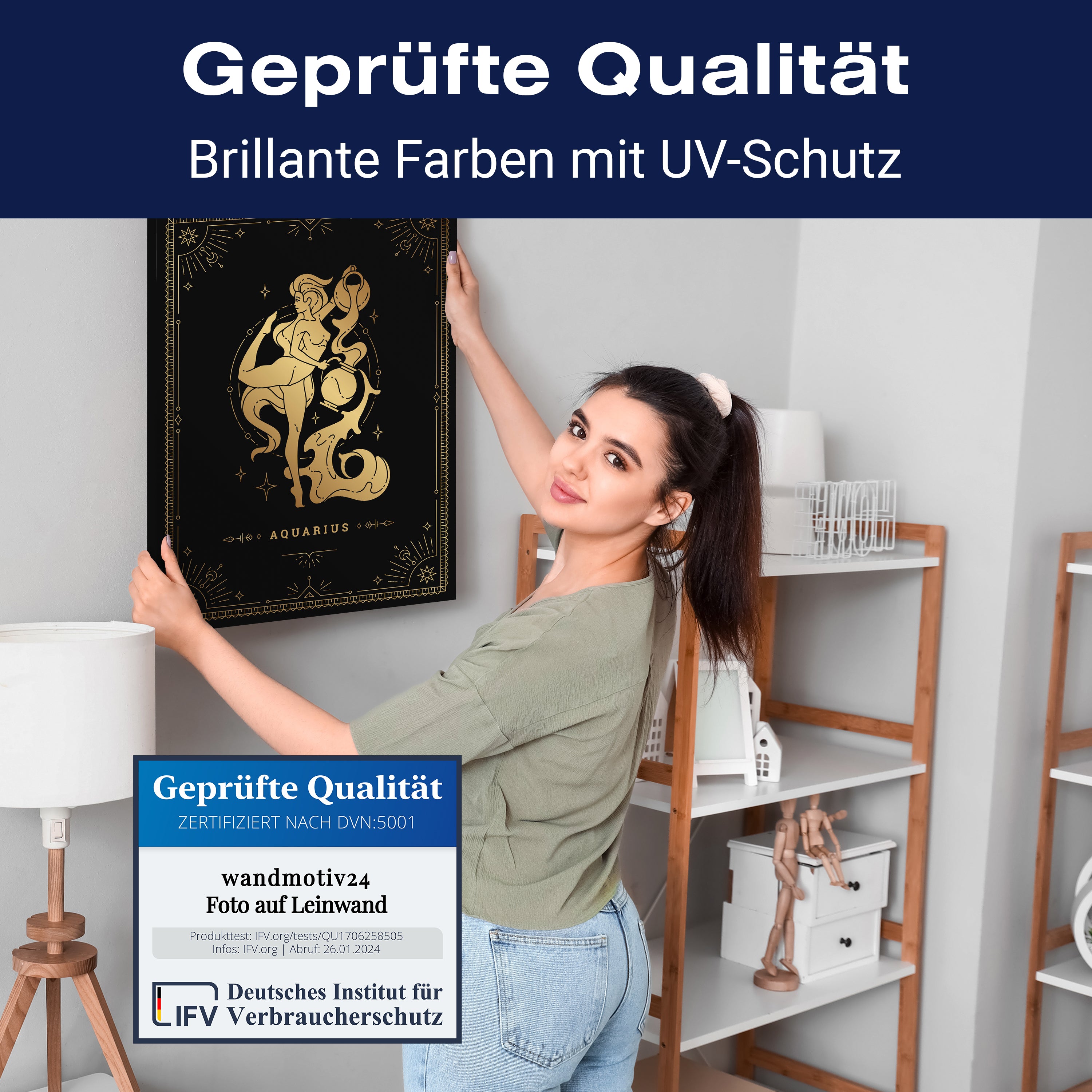 Leinwandbild Sternzeichen, Wassermann, Hochformat M0724 kaufen - Bild 4 Leinwandbild Sternzeichen, Wassermann, Hochformat M0724 kaufen - Bild 4