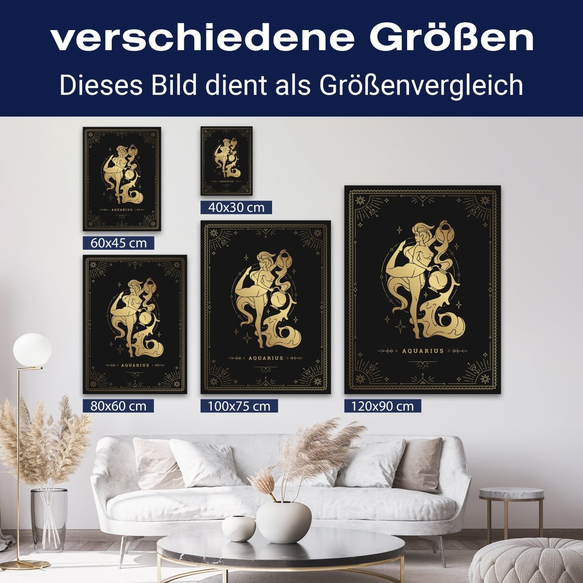 Leinwandbild Sternzeichen, Wassermann, Hochformat M0724 kaufen - Bild 8 Leinwandbild Sternzeichen, Wassermann, Hochformat M0724 kaufen - Bild 8