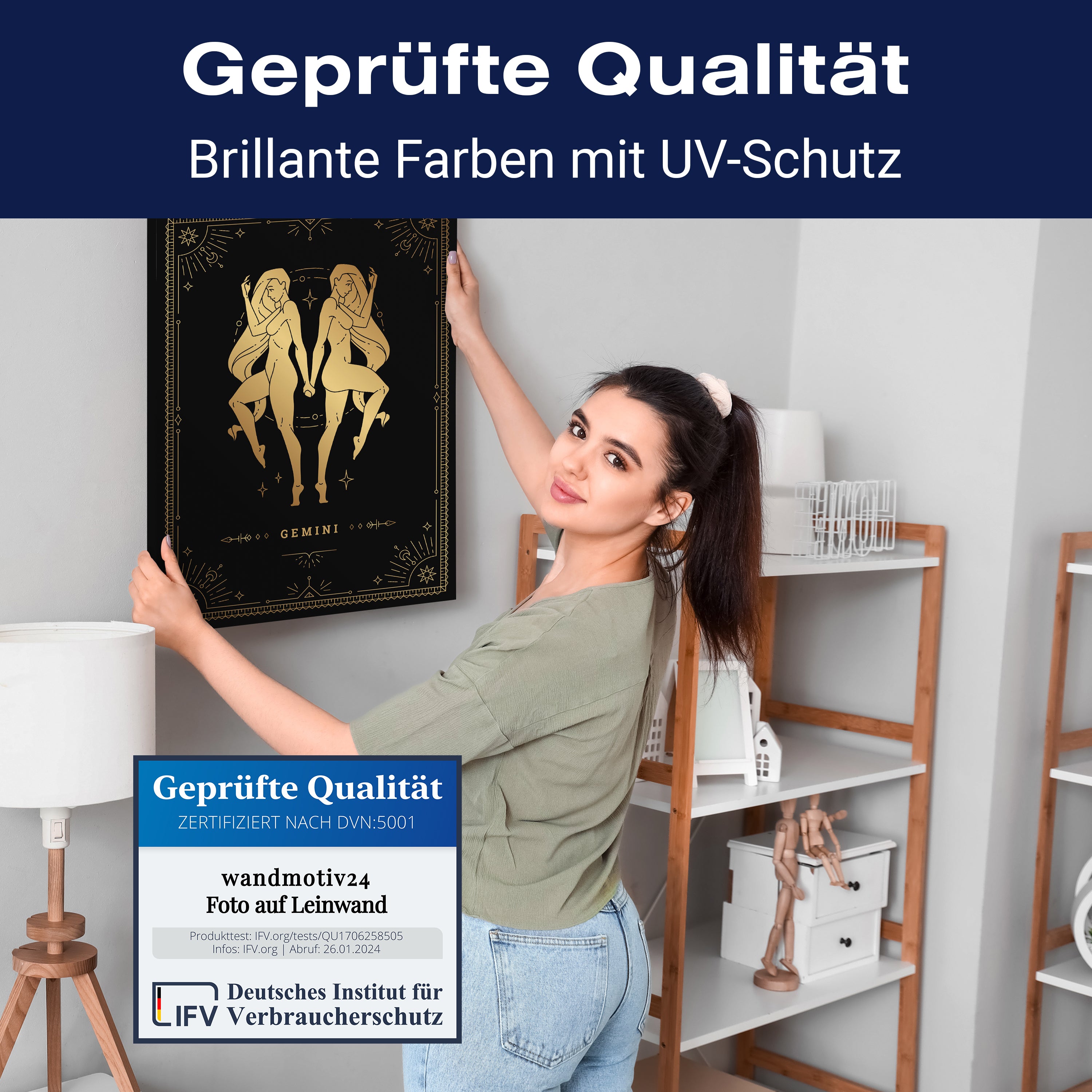 Leinwandbild Sternzeichen, Zwilling, Hochformat M0727 kaufen - Bild 4 Leinwandbild Sternzeichen, Zwilling, Hochformat M0727 kaufen - Bild 4