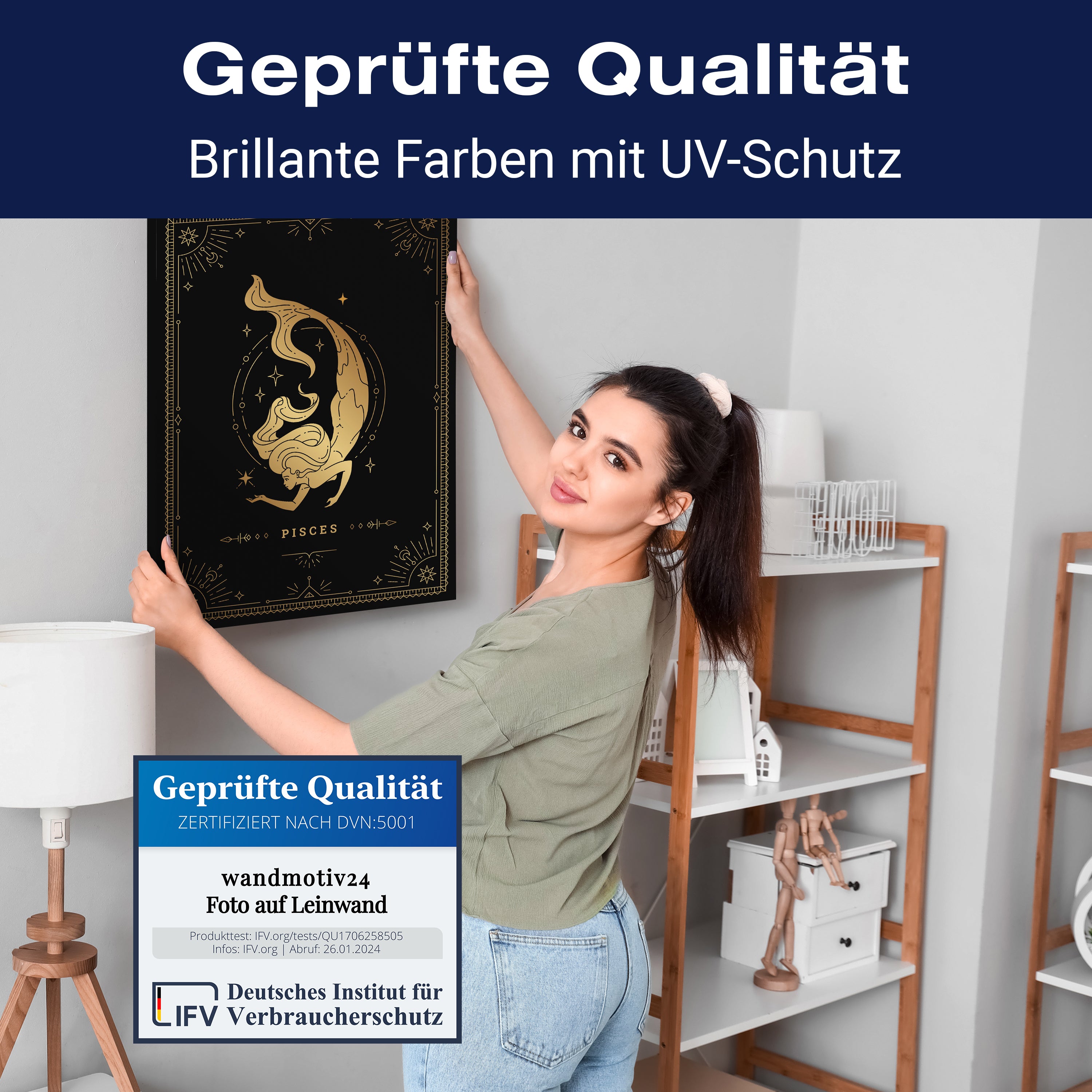 Leinwandbild Sternzeichen, Fische, Hochformat M0729 kaufen - Bild 4 Leinwandbild Sternzeichen, Fische, Hochformat M0729 kaufen - Bild 4