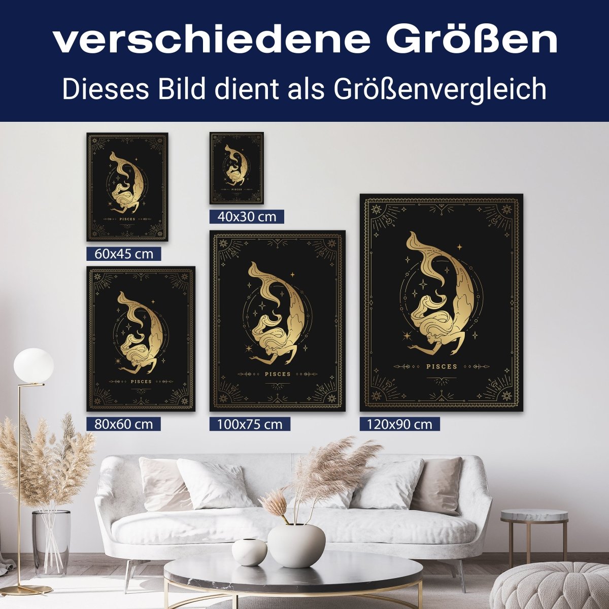 Leinwandbild Sternzeichen, Fische, Hochformat M0729 kaufen - Bild 8 Leinwandbild Sternzeichen, Fische, Hochformat M0729 kaufen - Bild 8
