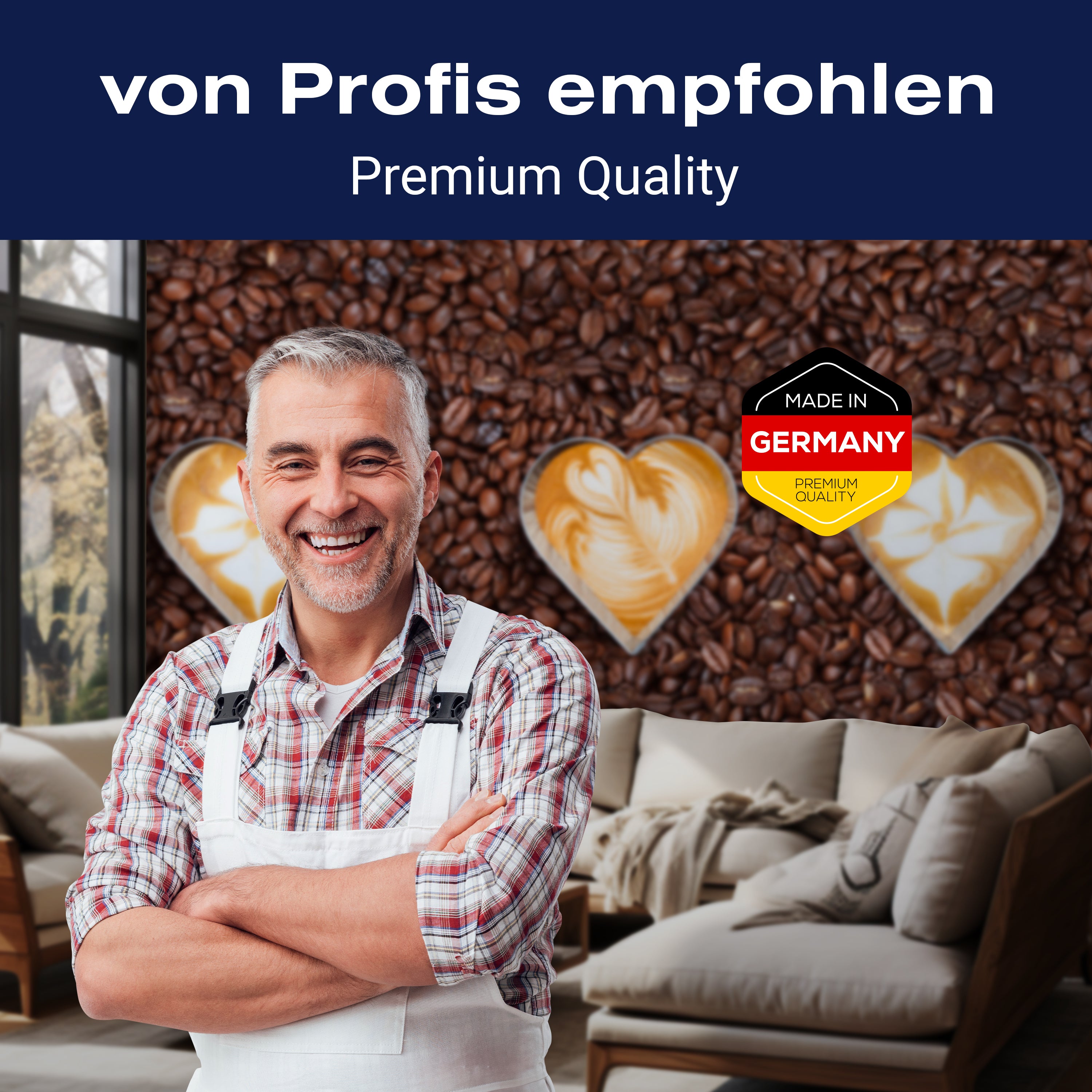 Fototapete Kaffeebohnen und Kaffeeherzen M0731 - Bild 5 Fototapete Kaffeebohnen und Kaffeeherzen M0731 - Bild 5