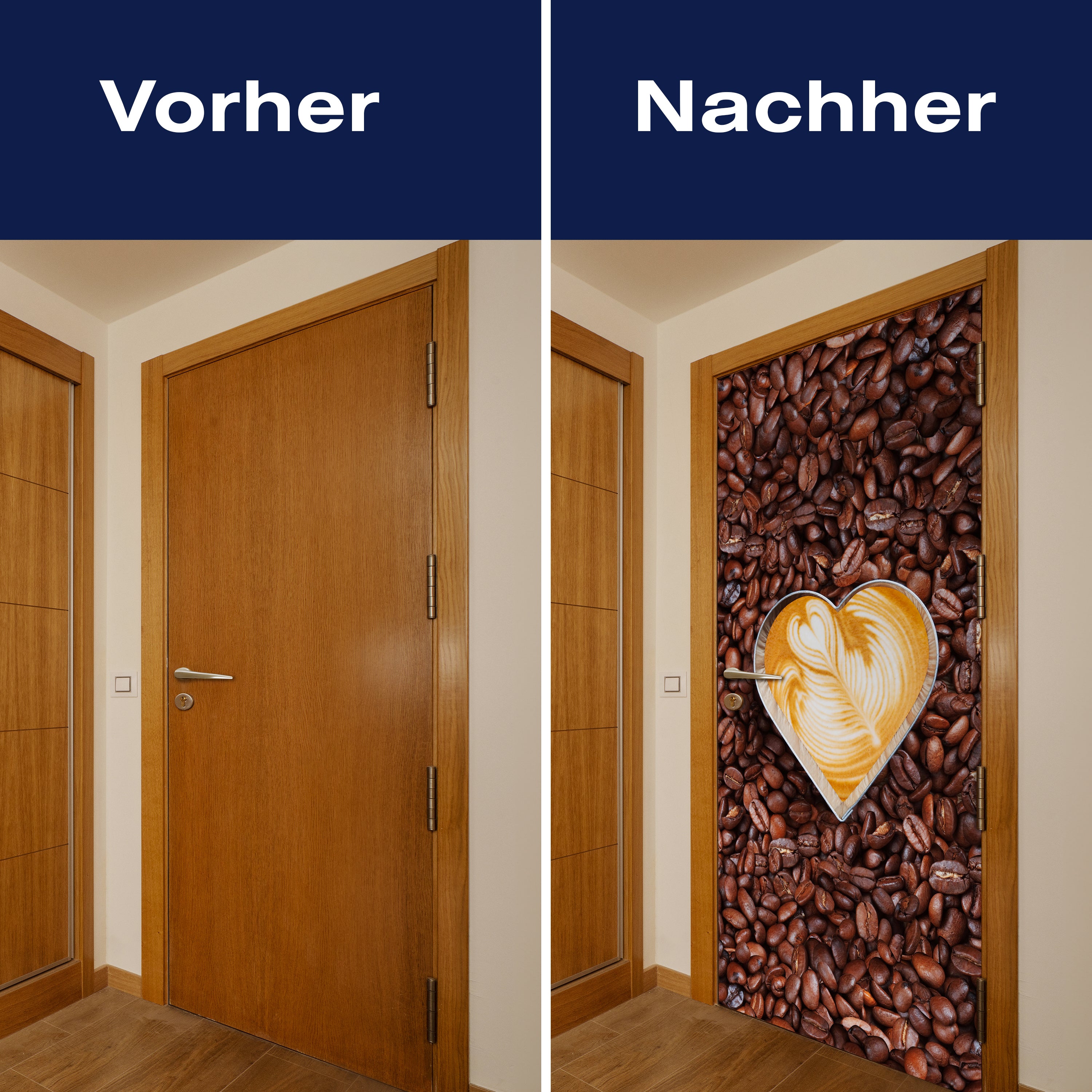 Türtapete Kaffeebohnen und Kaffeeherzen M0731 - Bild 10 Türtapete Kaffeebohnen und Kaffeeherzen M0731 - Bild 10