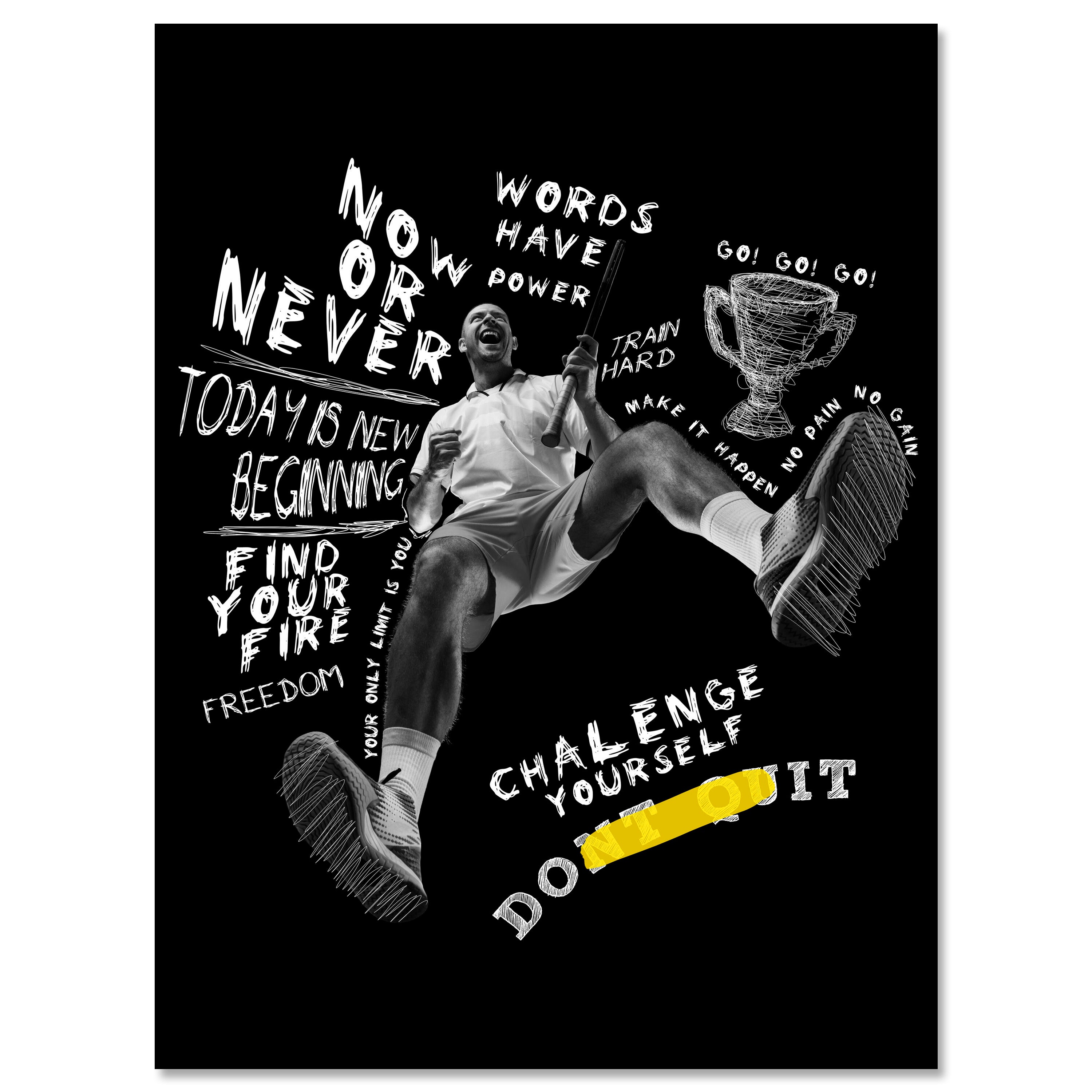 Leinwandbild Spruch Don't Quit M0732 kaufen - Bild 1 Leinwandbild Spruch Don't Quit M0732 kaufen - Bild 1