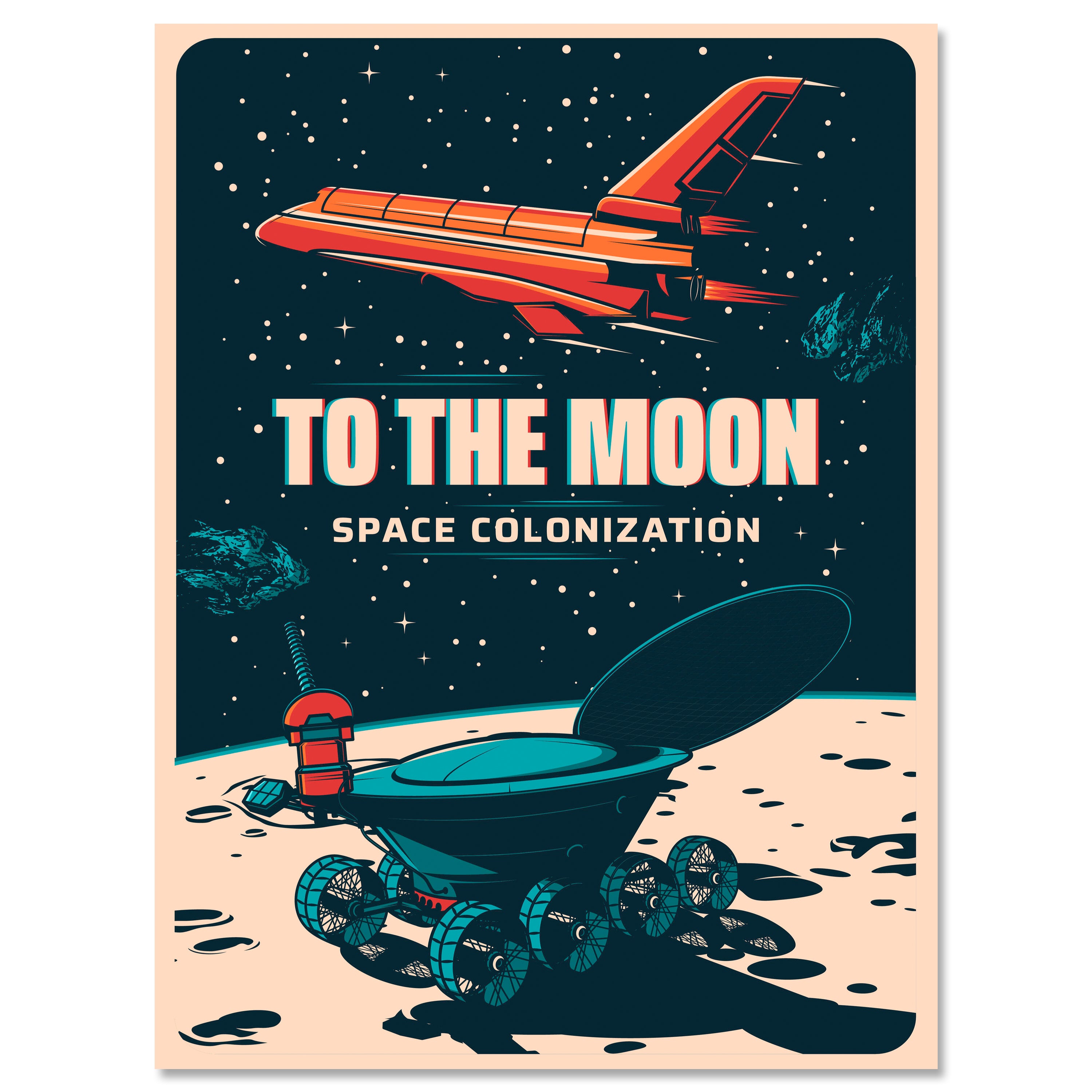 Leinwandbild Digital Art, Rakete, Weltall, Hochformat M0733 kaufen - Bild 1 Leinwandbild Digital Art, Rakete, Weltall, Hochformat M0733 kaufen - Bild 1