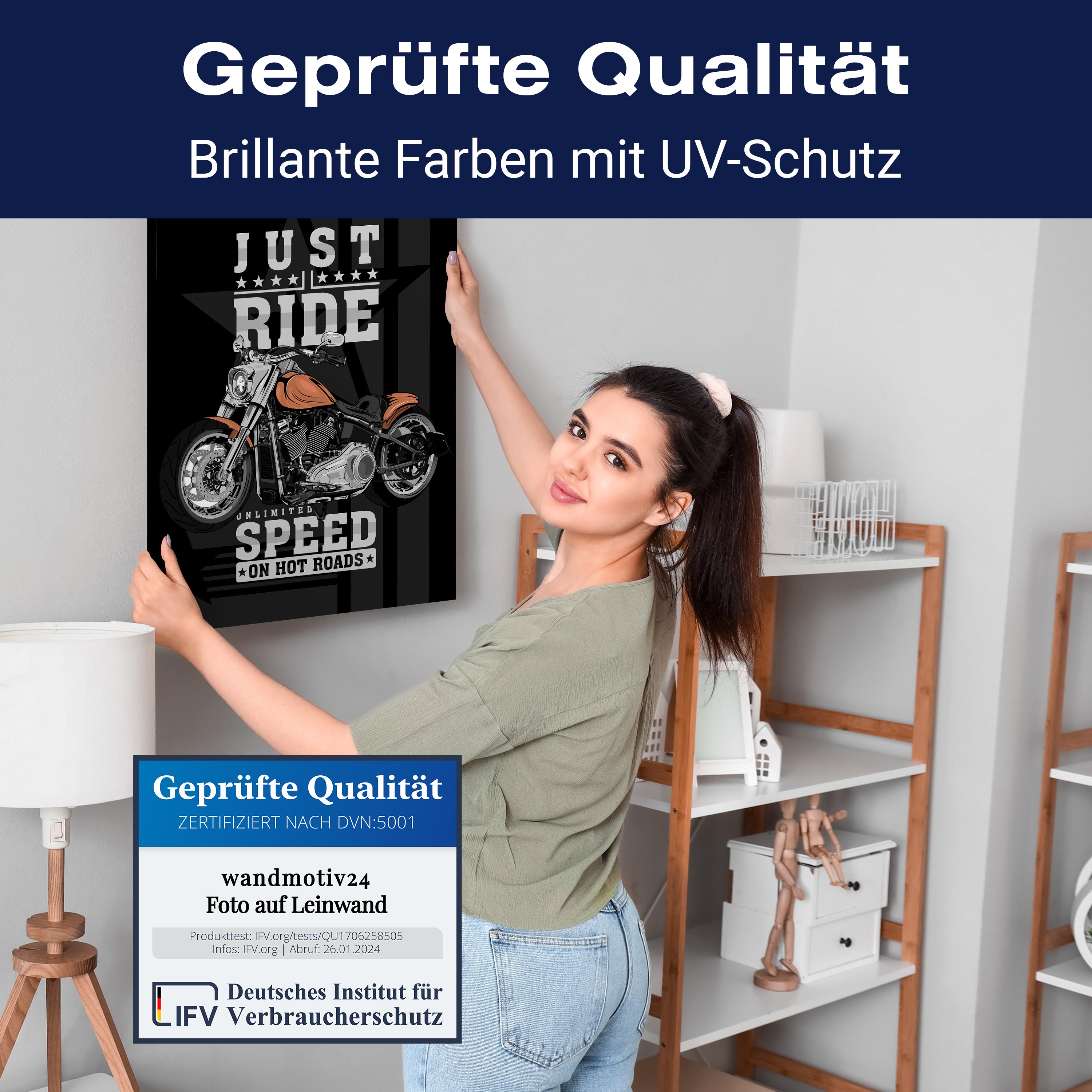 Leinwandbild Sport, Motorrad, Spruch, Hochformat M0734 kaufen - Bild 4 Leinwandbild Sport, Motorrad, Spruch, Hochformat M0734 kaufen - Bild 4