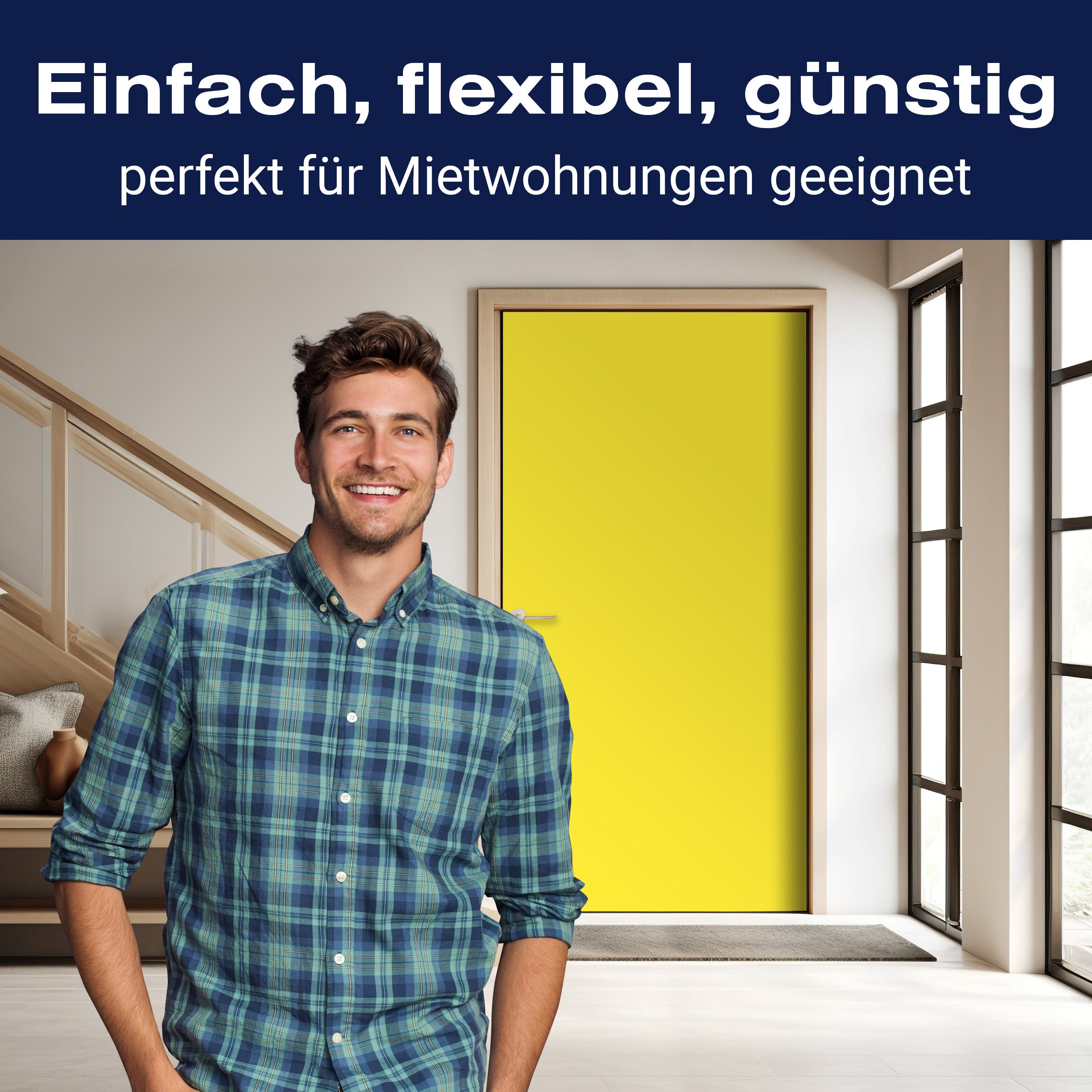 Türtapete einfarbig Gelb M0740 - Bild 3 Türtapete einfarbig Gelb M0740 - Bild 3