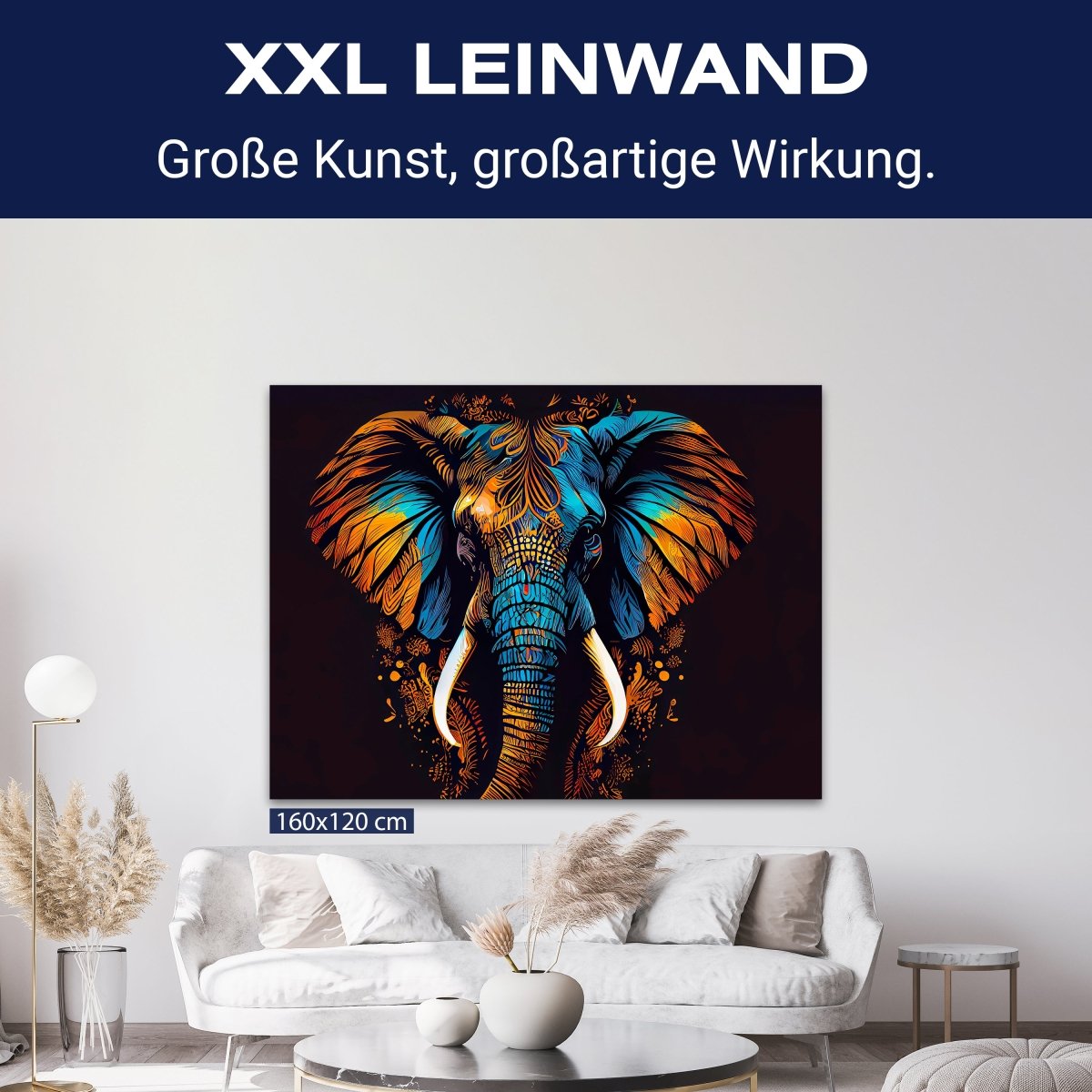 Leinwandbild Malerei, Elefant M0741 kaufen - Bild 9 Leinwandbild Malerei, Elefant M0741 kaufen - Bild 9