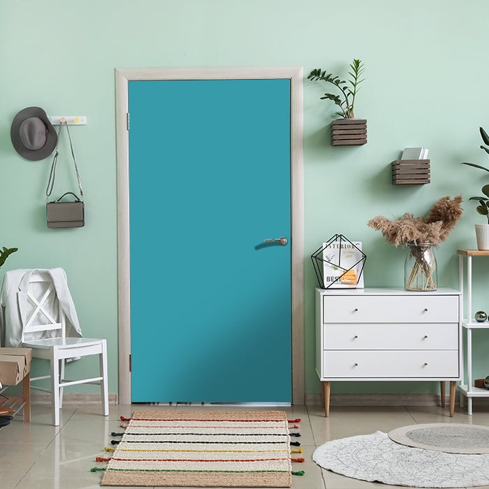 Türtapete einfarbig Türkis M0746 - Bild 1 Türtapete einfarbig Türkis M0746 - Bild 1