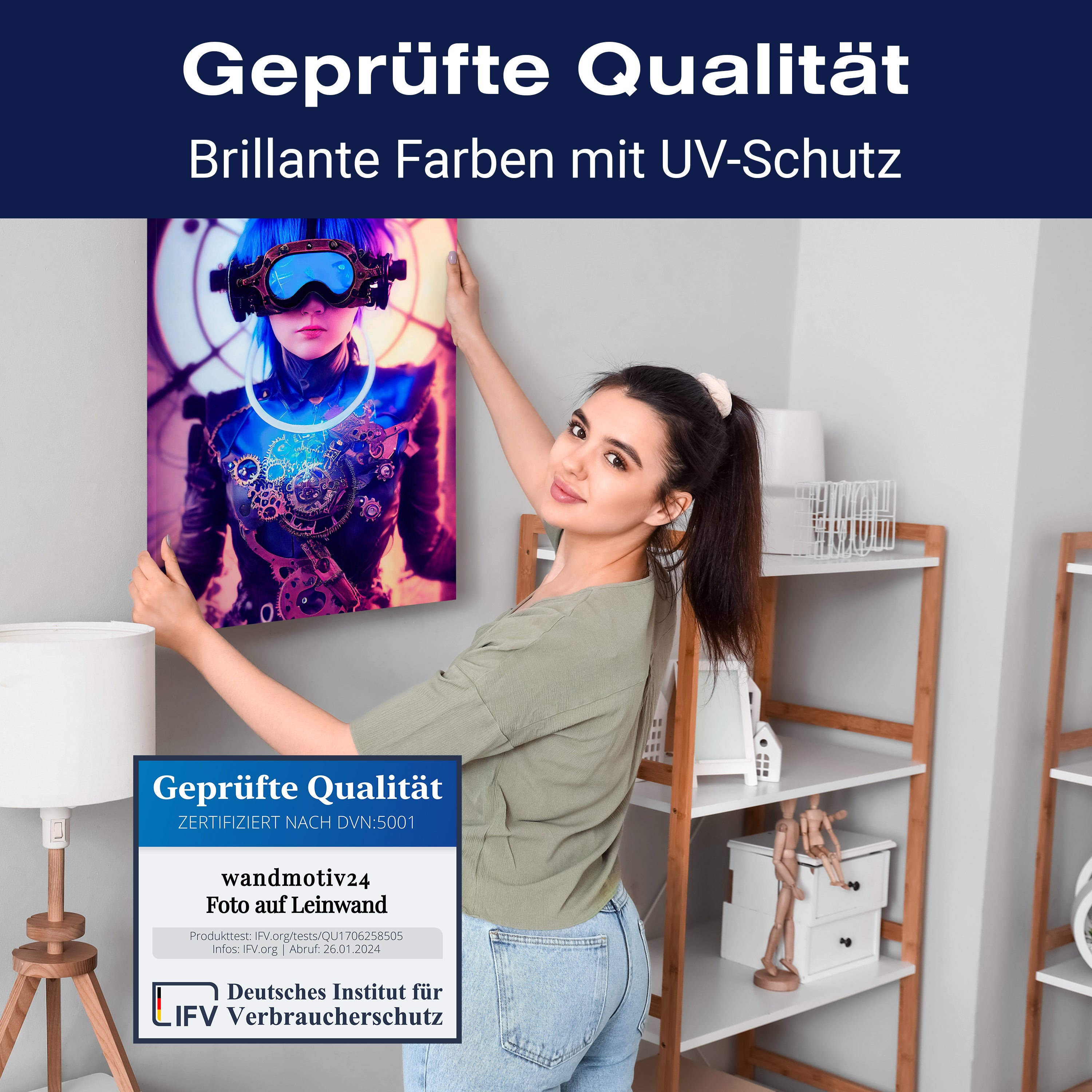 Leinwandbild Gaming, Robotermädchen, Hochformat M0751 kaufen - Bild 4 Leinwandbild Gaming, Robotermädchen, Hochformat M0751 kaufen - Bild 4