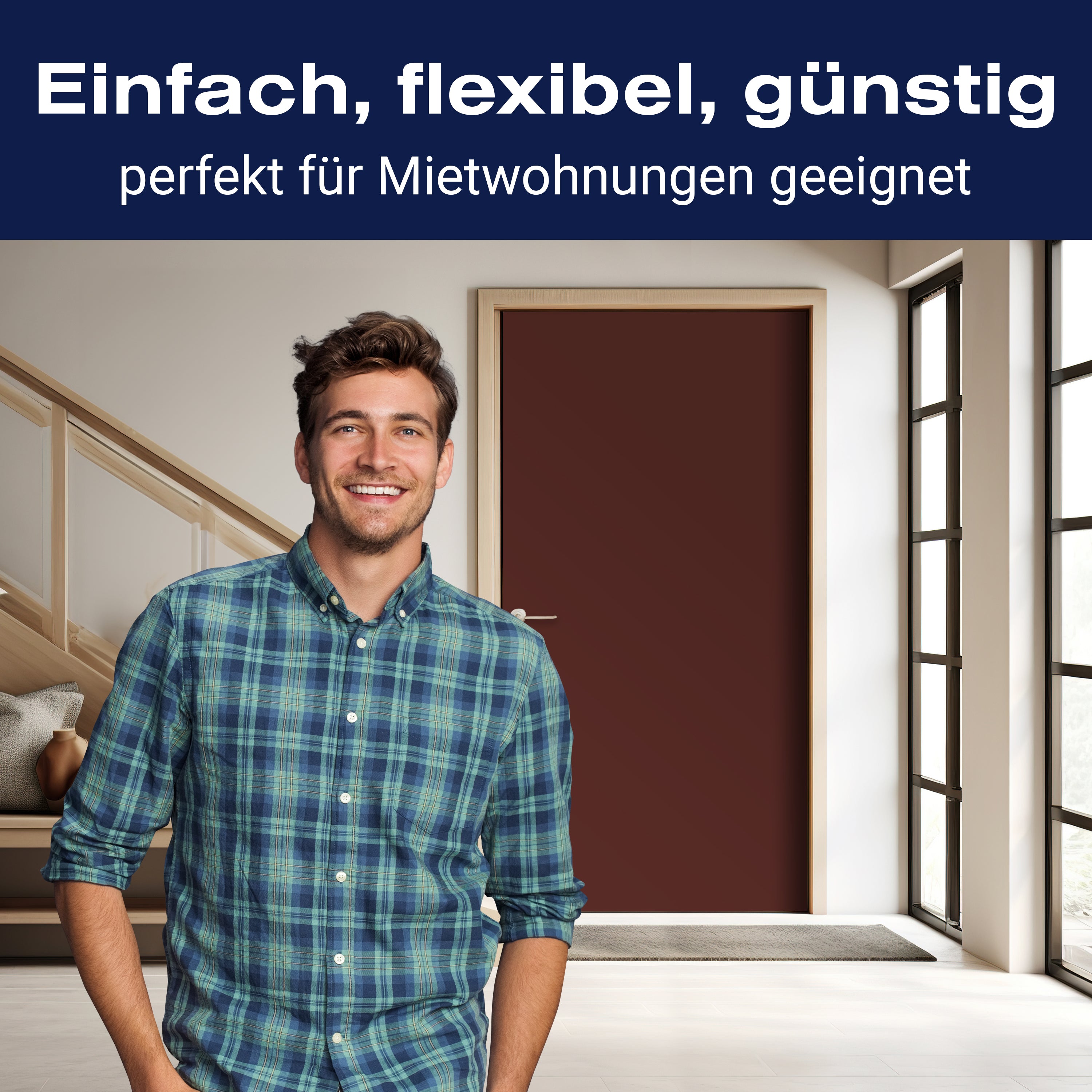 Türtapete einfarbig Braun M0751 - Bild 3 Türtapete einfarbig Braun M0751 - Bild 3