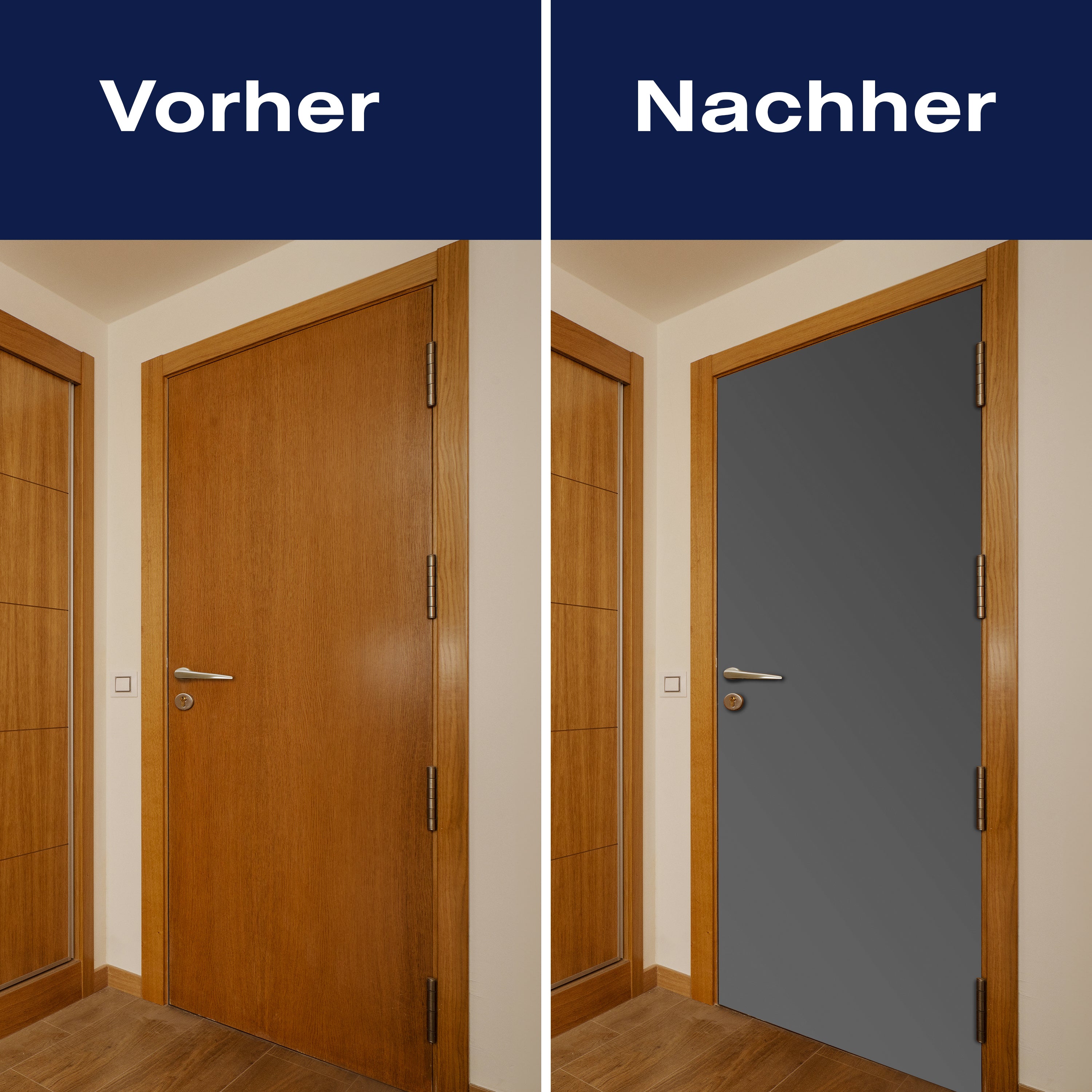 Türtapete einfarbig Dunkelgrau M0753 - Bild 10 Türtapete einfarbig Dunkelgrau M0753 - Bild 10