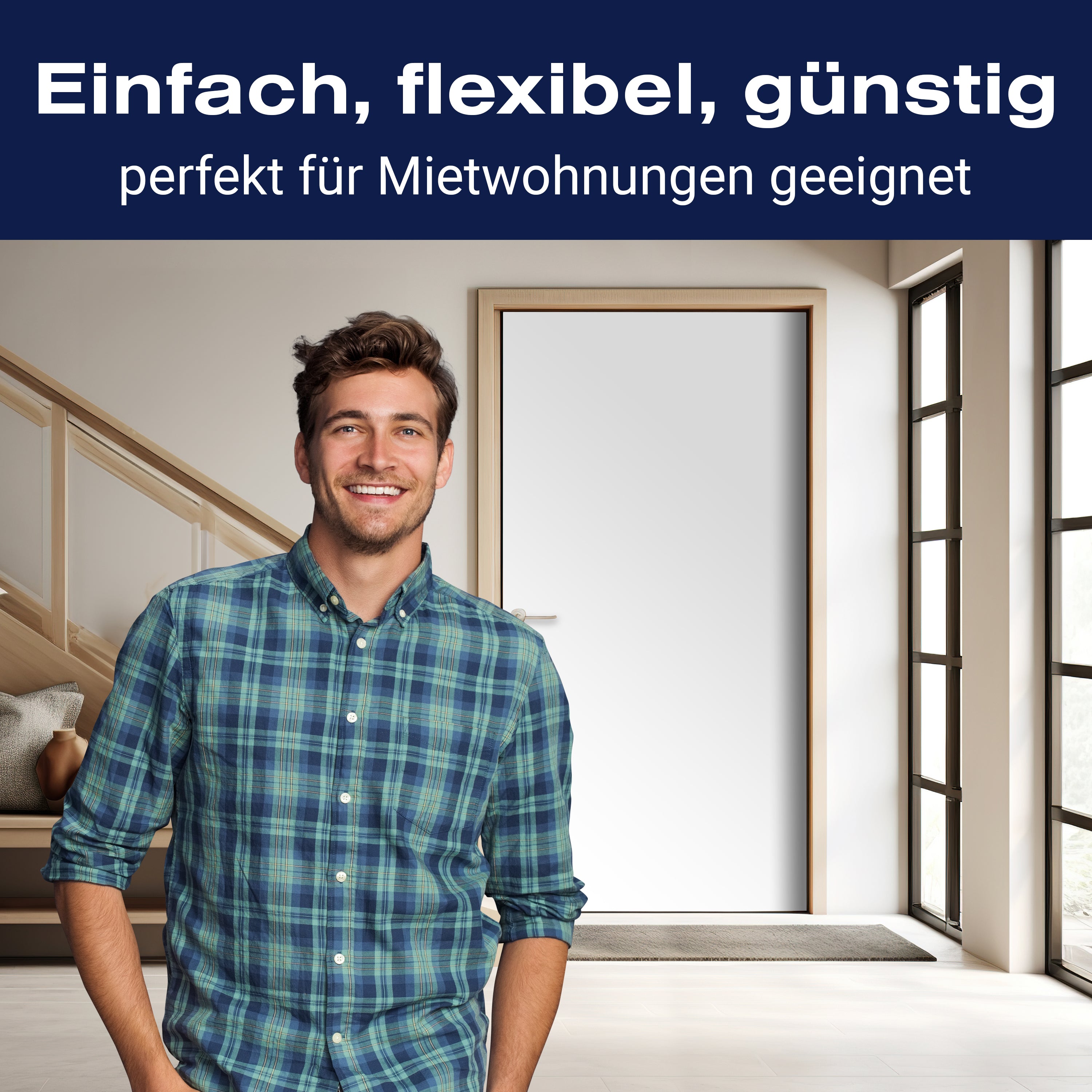 Türtapete einfarbig Weiß M0755 - Bild 3 Türtapete einfarbig Weiß M0755 - Bild 3