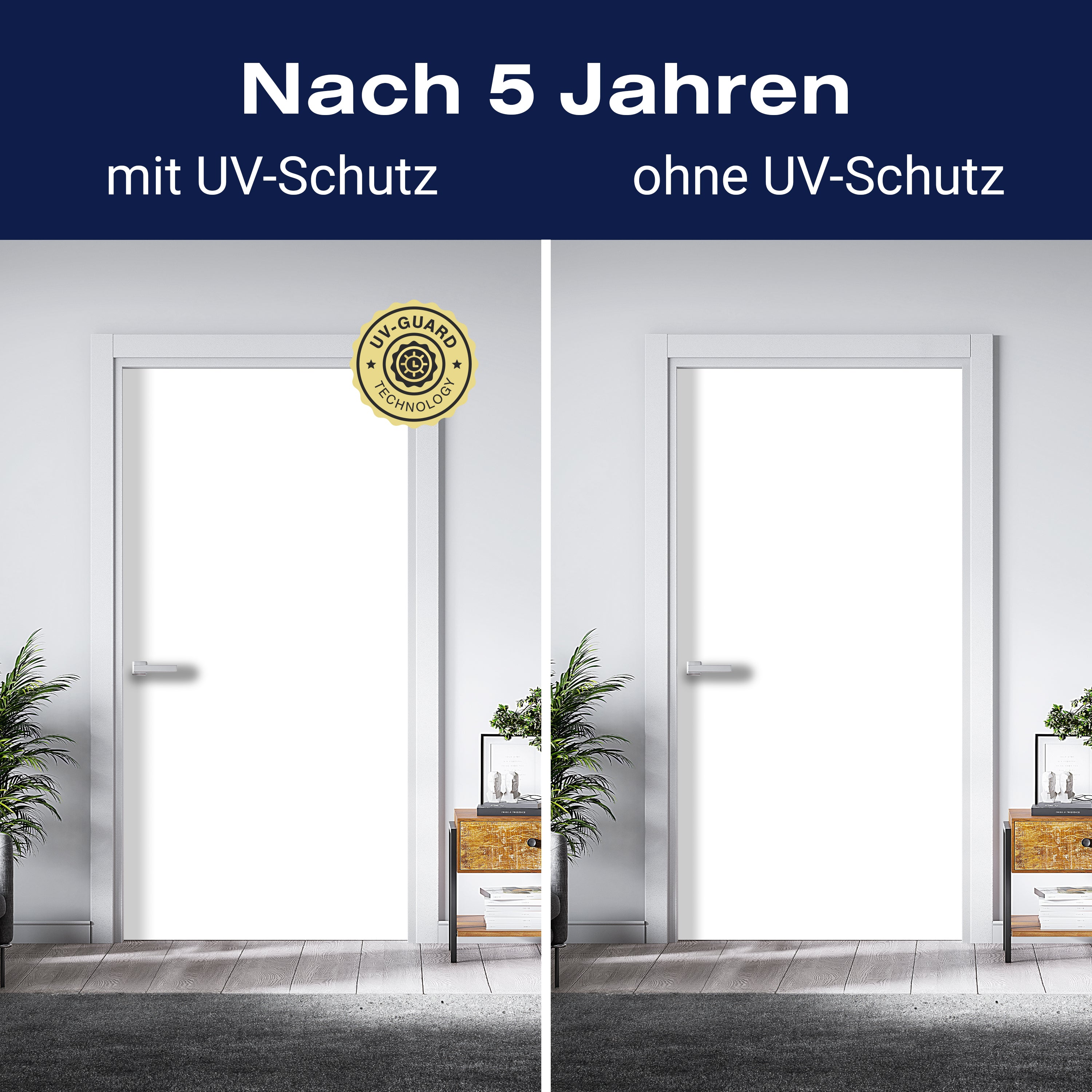 Türtapete einfarbig Weiß M0755 - Bild 4 Türtapete einfarbig Weiß M0755 - Bild 4