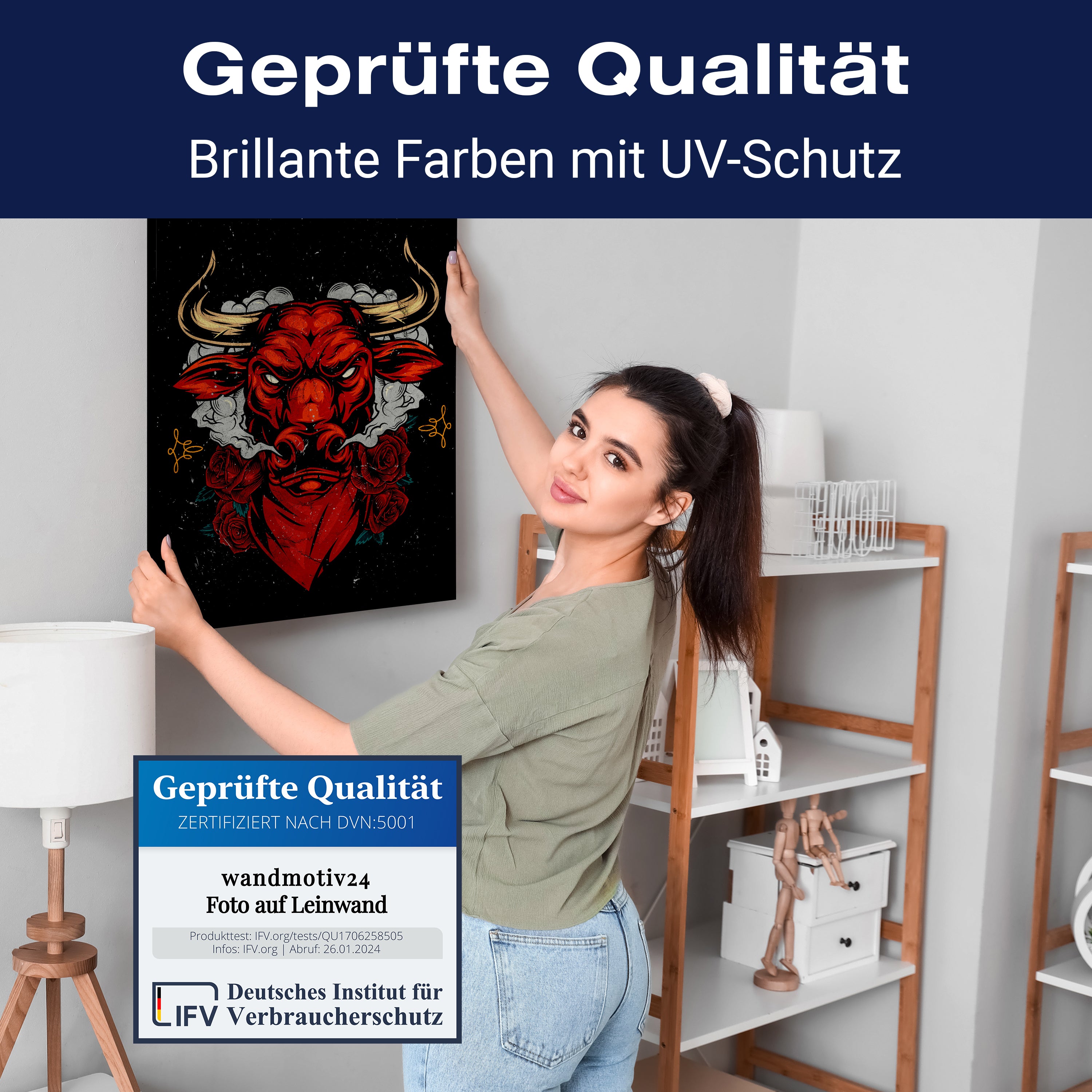 Leinwandbild Digital Art, Stier, Hochformat M0757 kaufen - Bild 4 Leinwandbild Digital Art, Stier, Hochformat M0757 kaufen - Bild 4