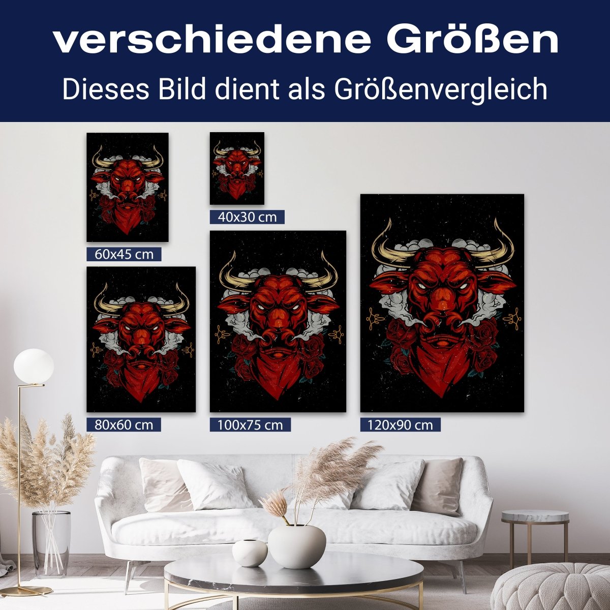 Leinwandbild Digital Art, Stier, Hochformat M0757 kaufen - Bild 8 Leinwandbild Digital Art, Stier, Hochformat M0757 kaufen - Bild 8