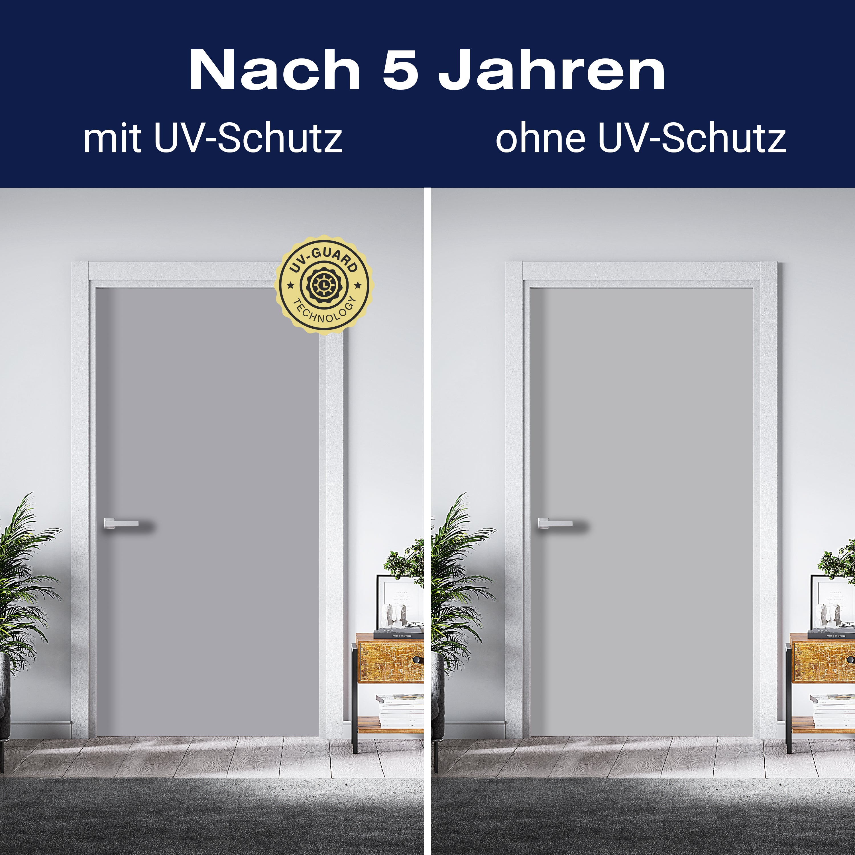 Türtapete einfarbig Silber M0758 - Bild 4 Türtapete einfarbig Silber M0758 - Bild 4