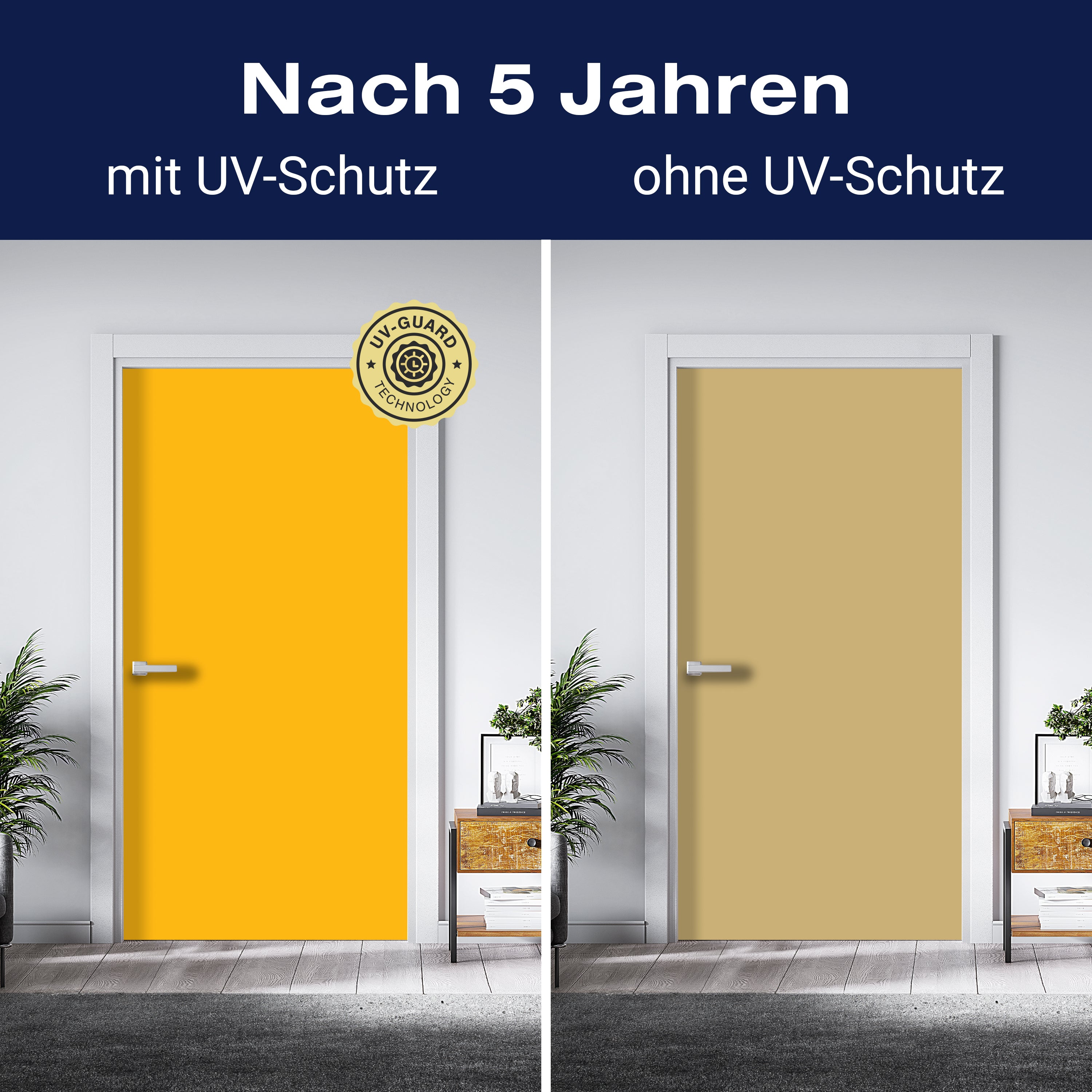 Türtapete einfarbig Goldgelb M0759 - Bild 4 Türtapete einfarbig Goldgelb M0759 - Bild 4