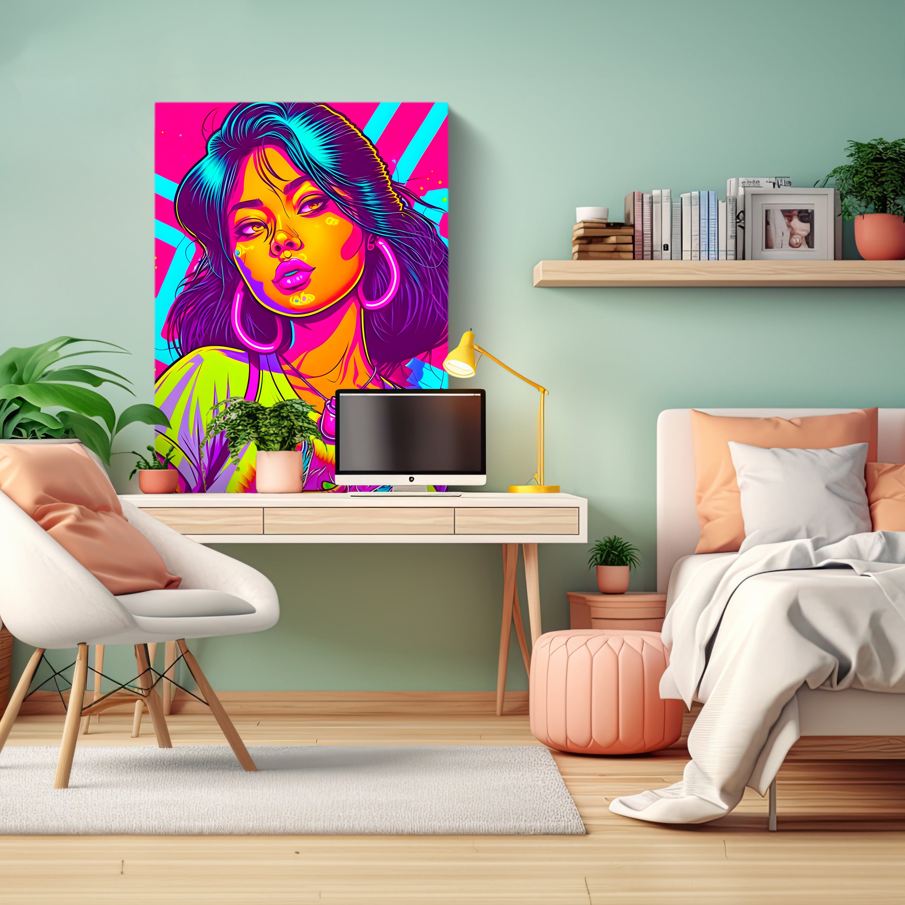 Leinwandbild Pop Art Stil, Asiatin, Hochformat M0760 kaufen - Bild 3 Leinwandbild Pop Art Stil, Asiatin, Hochformat M0760 kaufen - Bild 3