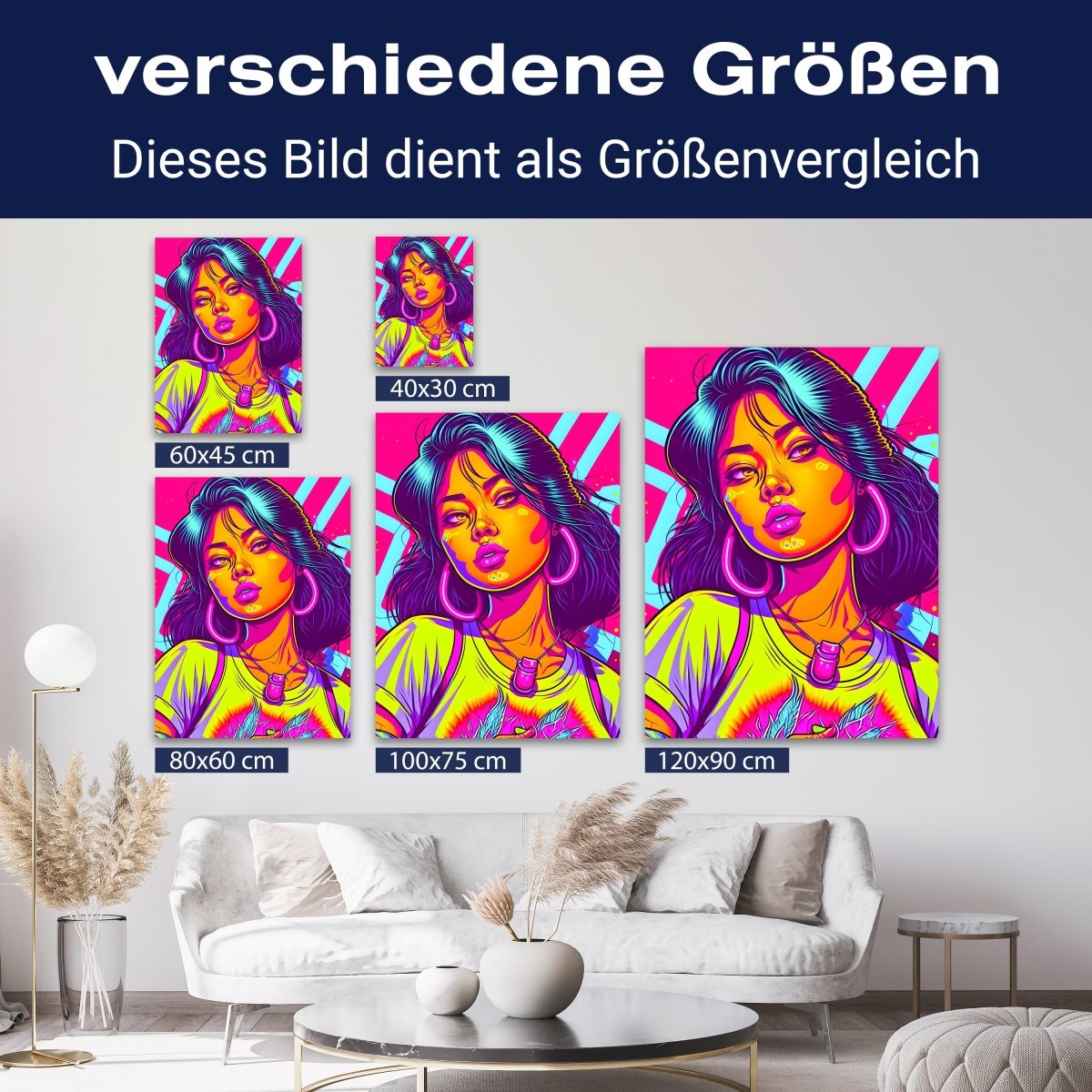 Leinwandbild Pop Art Stil, Asiatin, Hochformat M0760 kaufen - Bild 8 Leinwandbild Pop Art Stil, Asiatin, Hochformat M0760 kaufen - Bild 8
